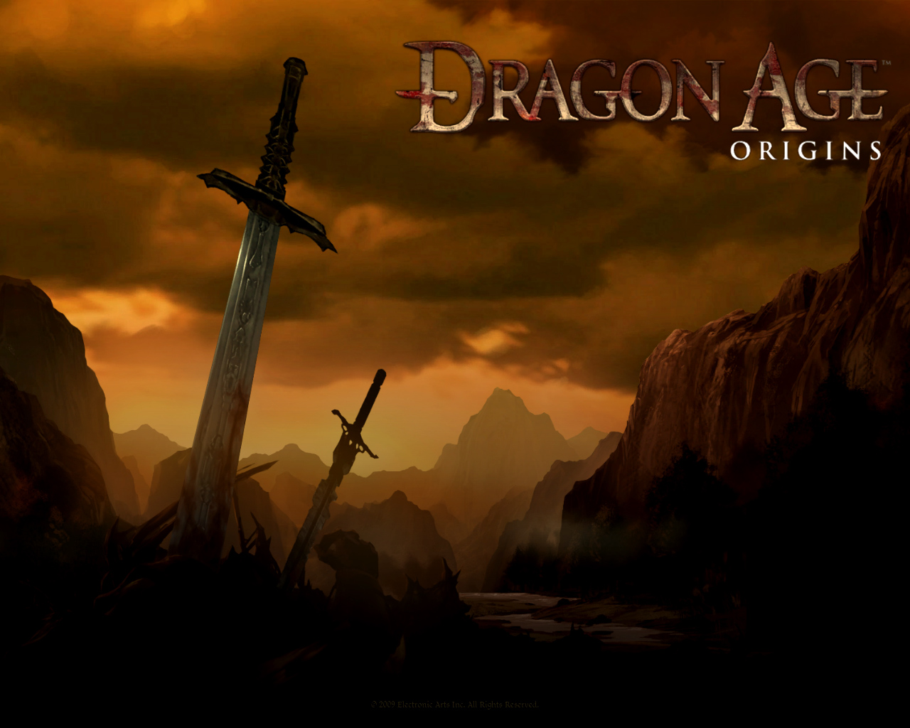 Dragon age Origins главное меню
