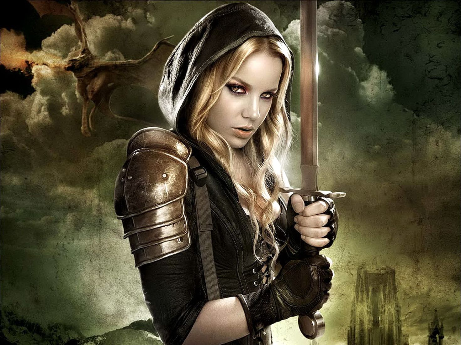 Аватарка девушка с мечами