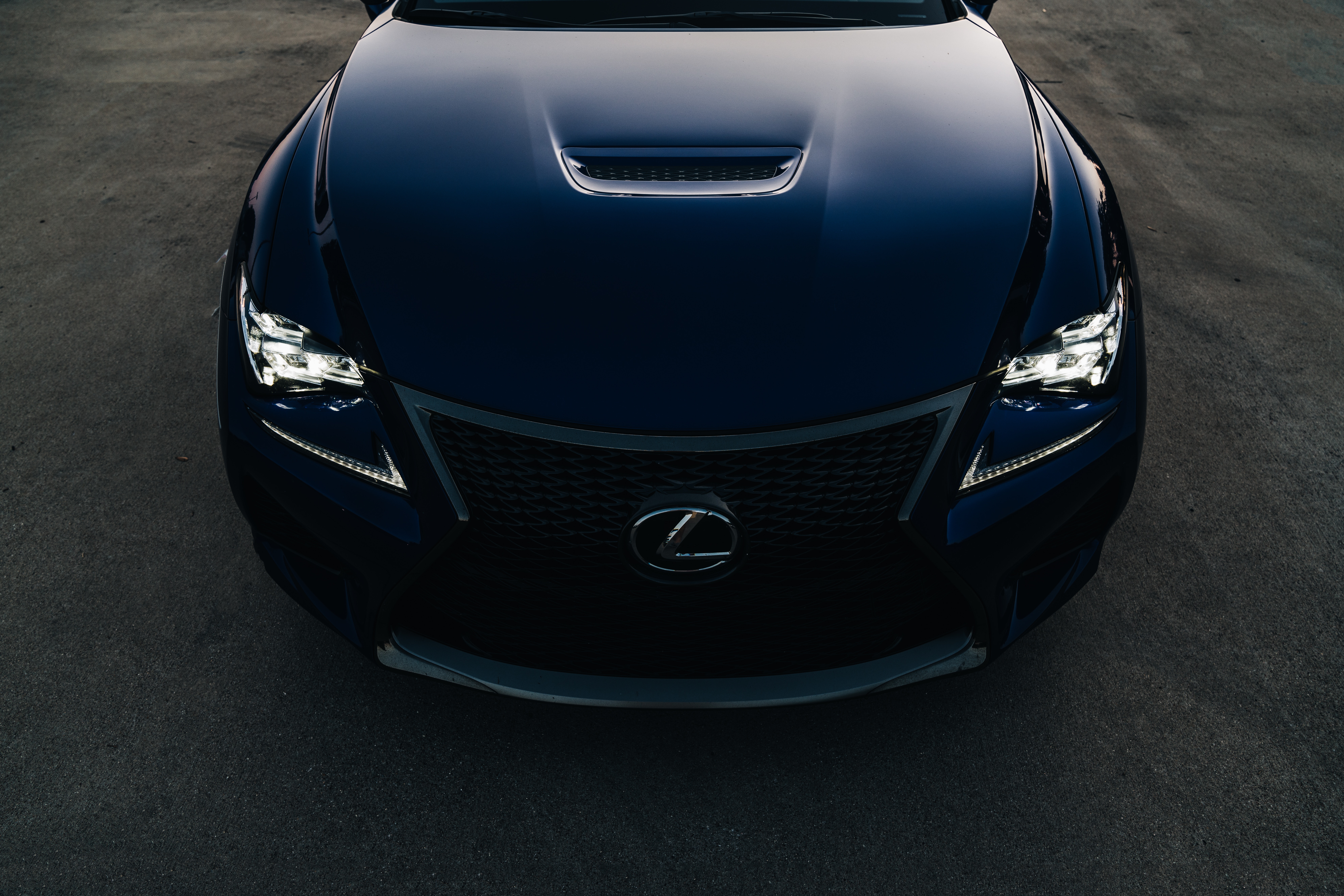 Download mobile wallpaper Lexus Rc F, Front View, Cars, Headlight, Lexus, Hood for free.