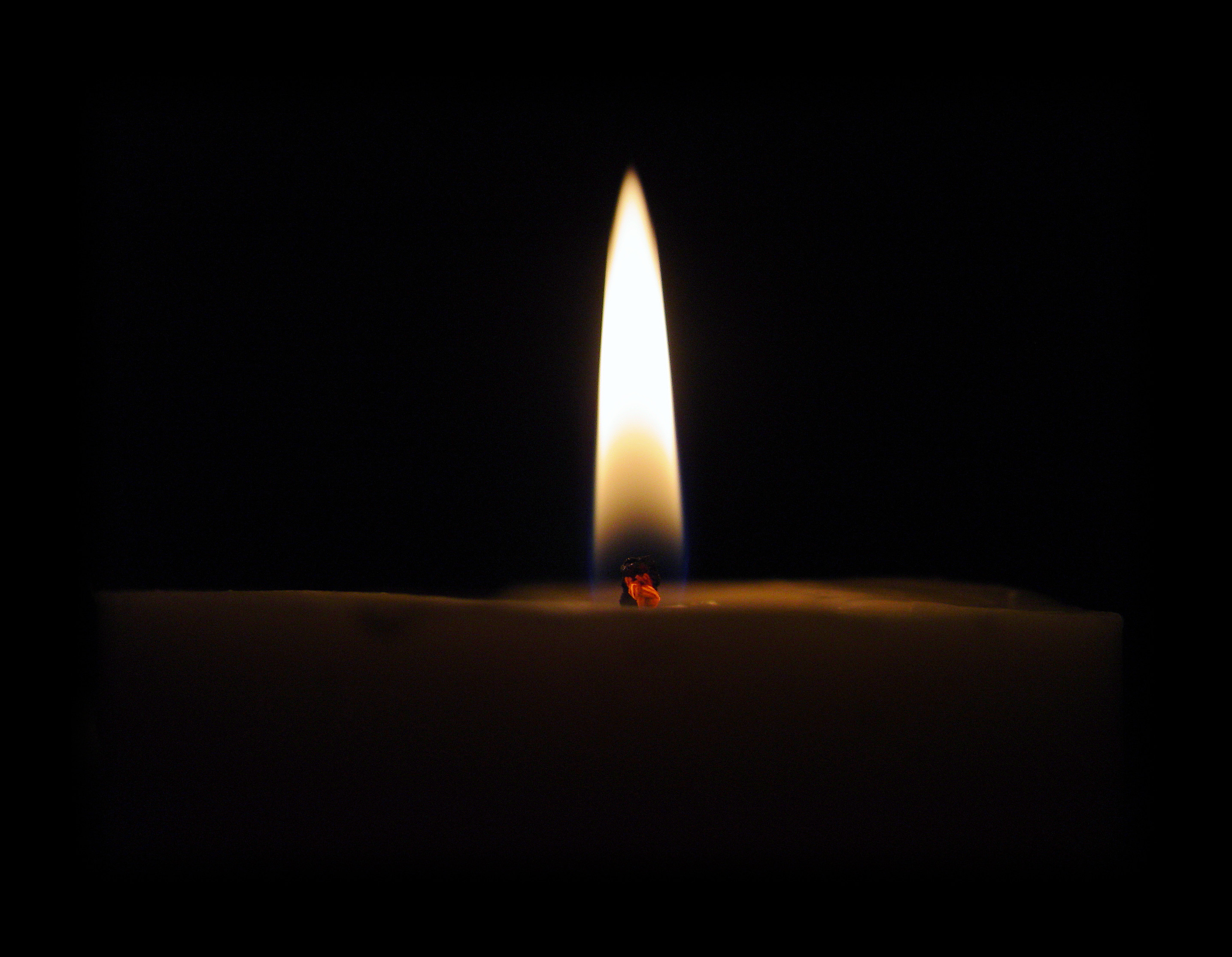 dark, flame, candle, wax