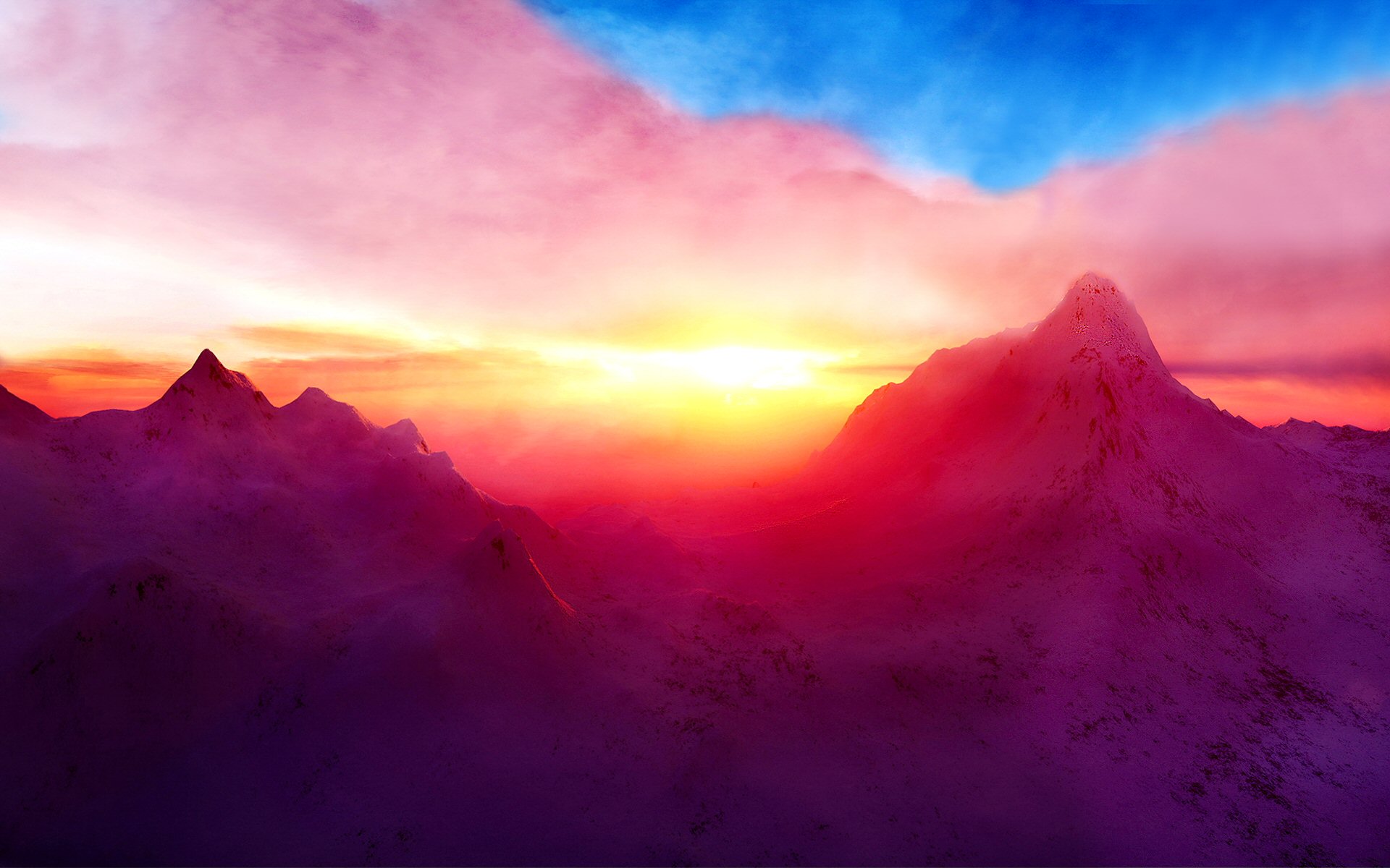 Free download wallpaper Mountain, Earth, Colorful, Cloud on your PC desktop