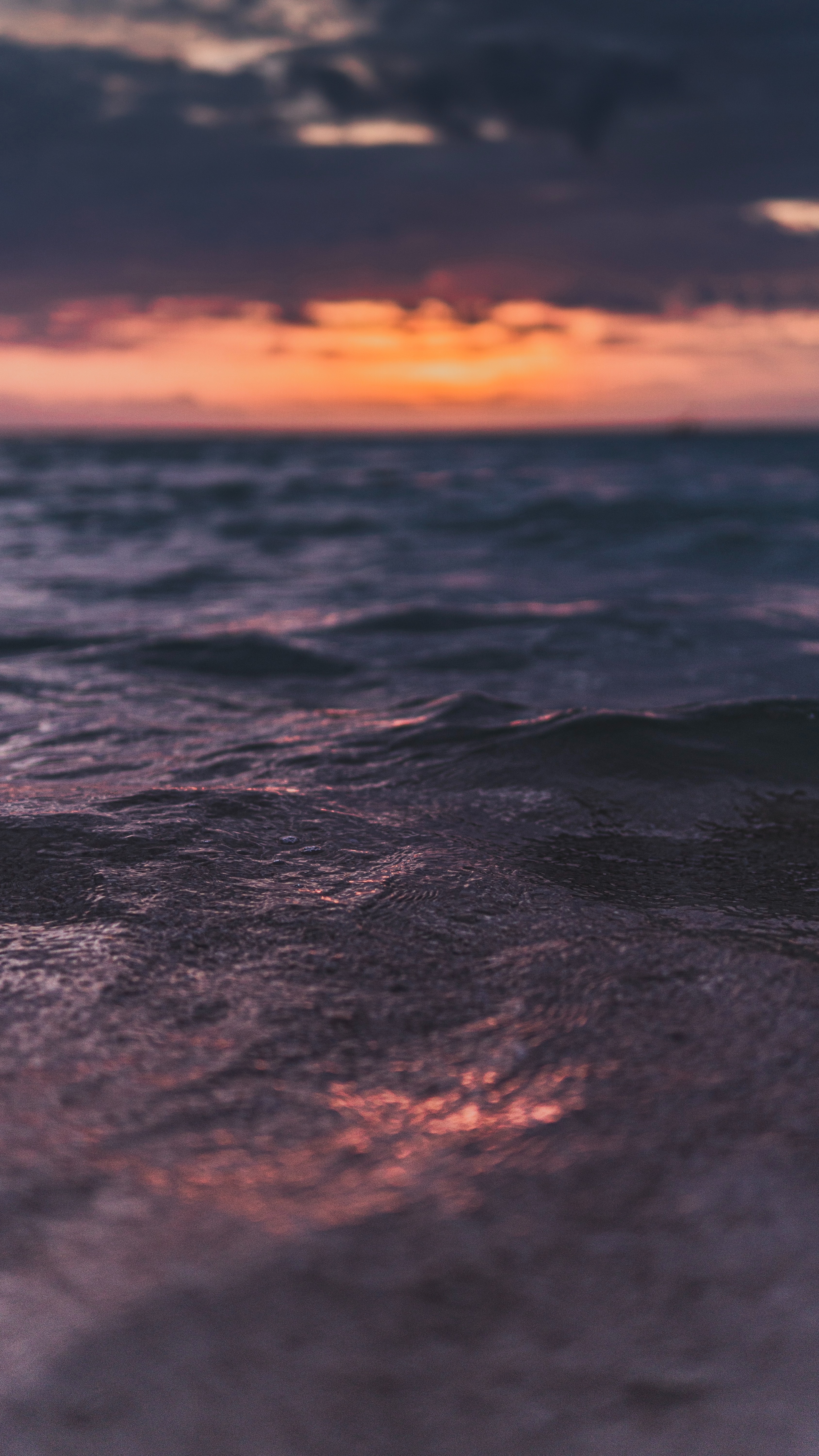 ripples, water, nature, sunset, sea, waves, ripple HD wallpaper