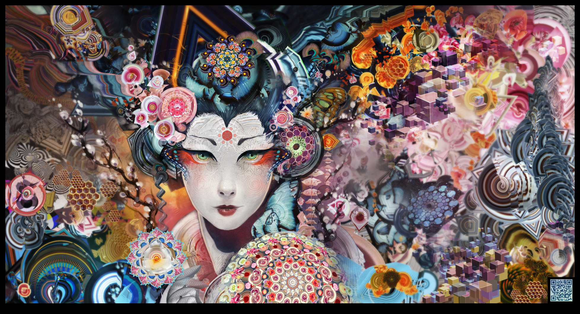 artistic, oriental, colorful, geisha