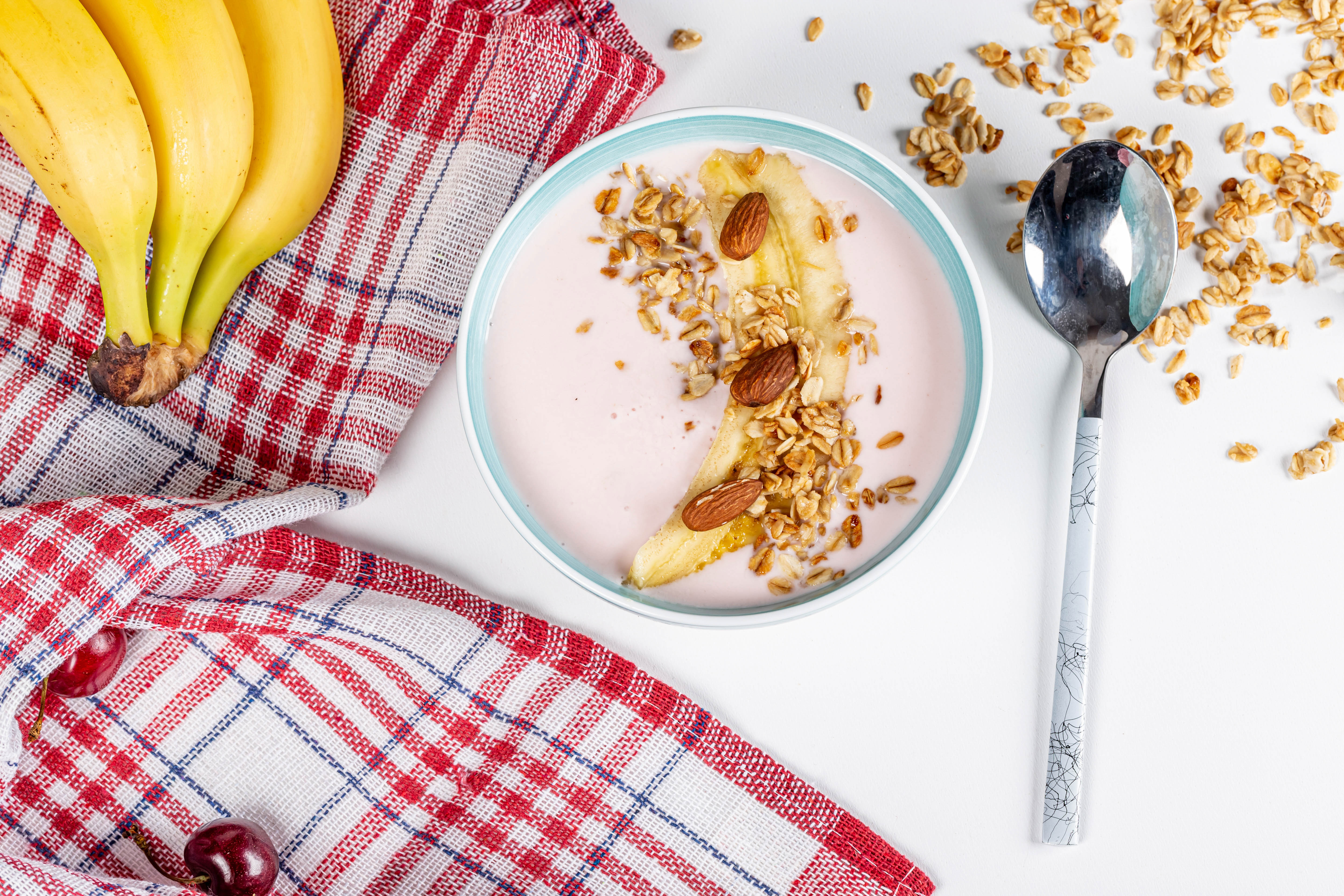 food, breakfast, banana, oatmeal, still life HD wallpaper