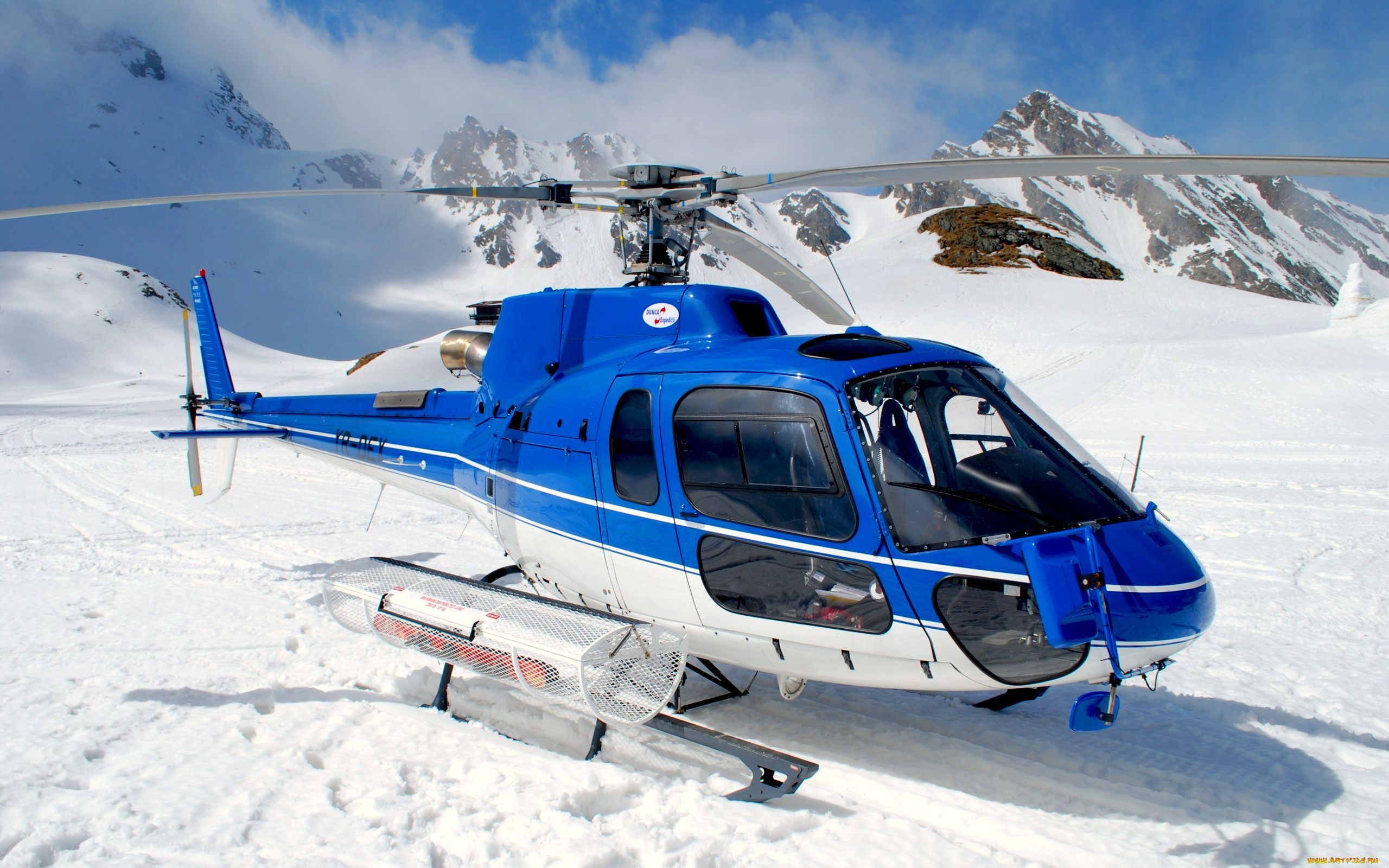 helicopters, transport, mountains, snow, blue Free Stock Photo