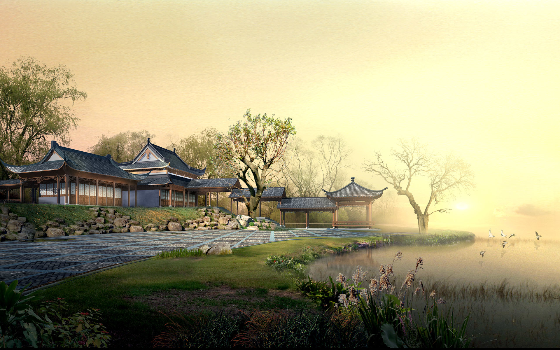 Download mobile wallpaper Landscape, Architecture, Asia for free.