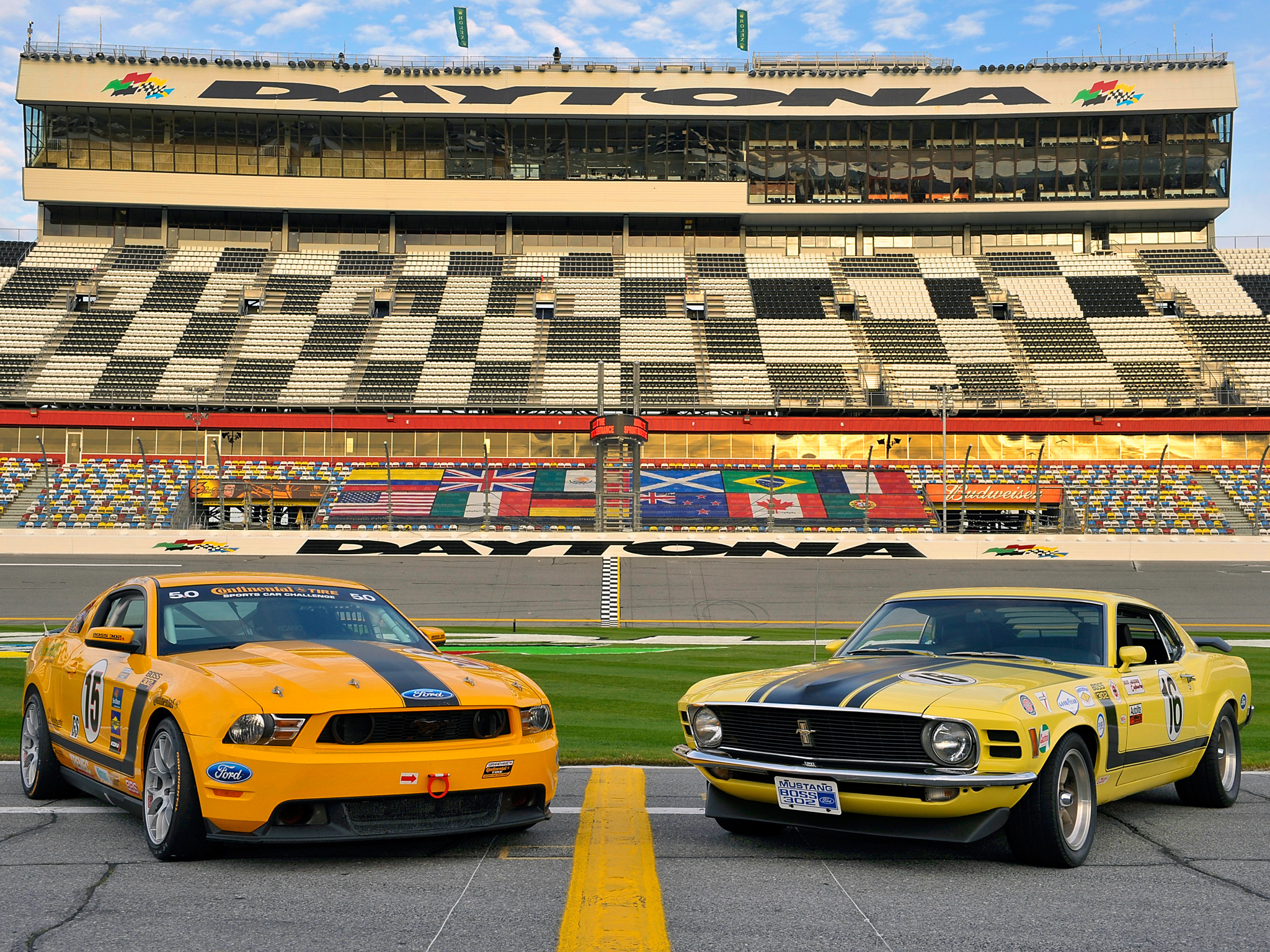 ford mustang, yellow car, vehicles, ford mustang boss 302, car, ford, orange car cell phone wallpapers