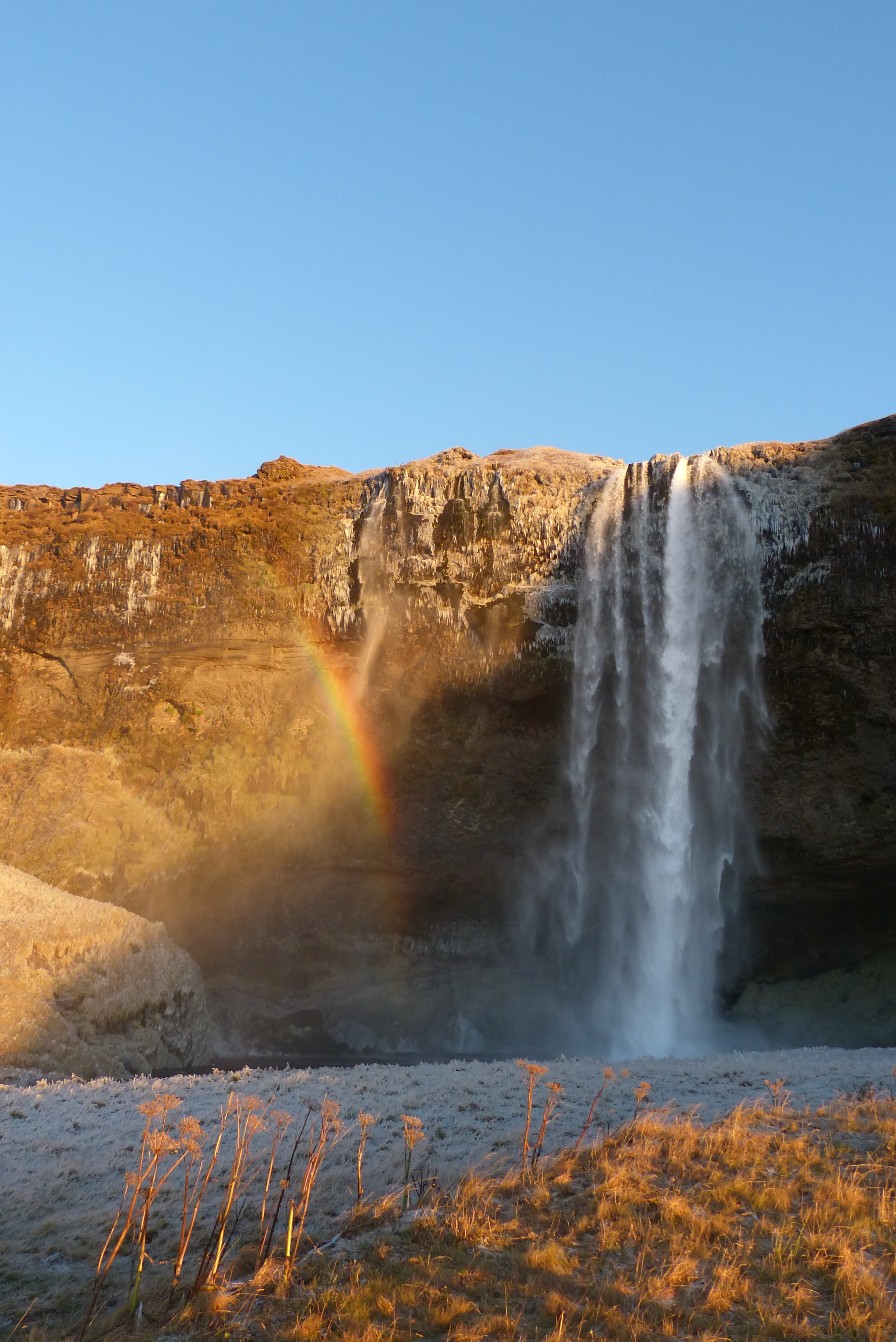 Laden Sie das Regenbogen, Wasserfall, Felsen, Rock, Wasser, Natur-Bild kostenlos auf Ihren PC-Desktop herunter