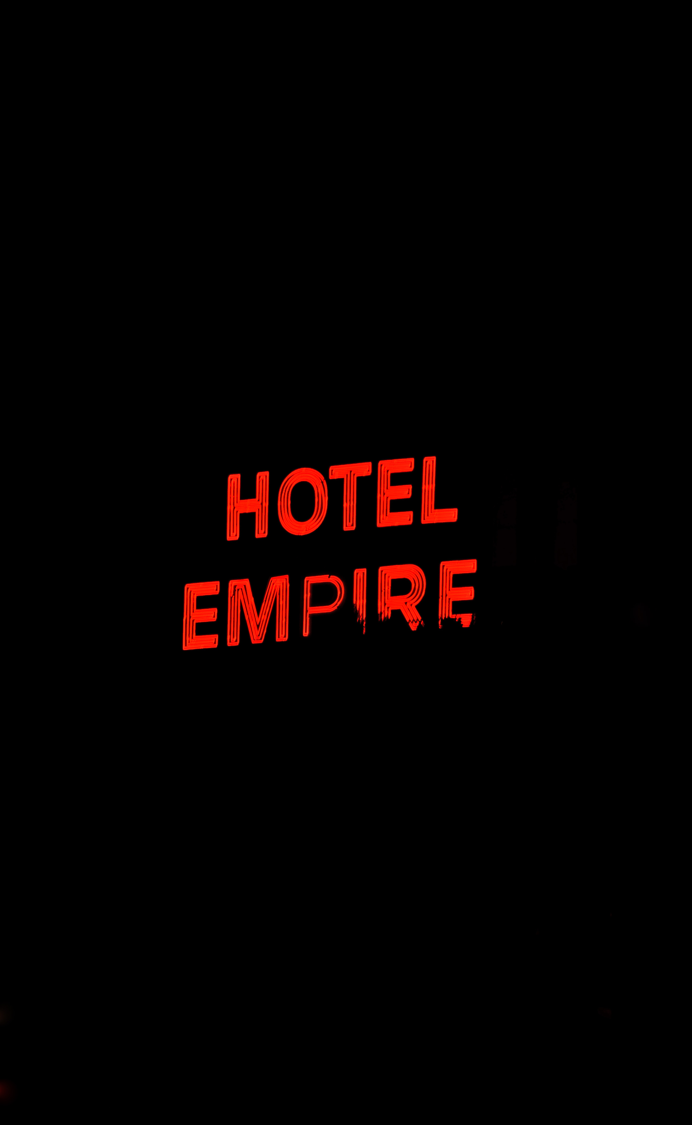 hotel, words, neon, inscription, sign, signboard 4K for PC