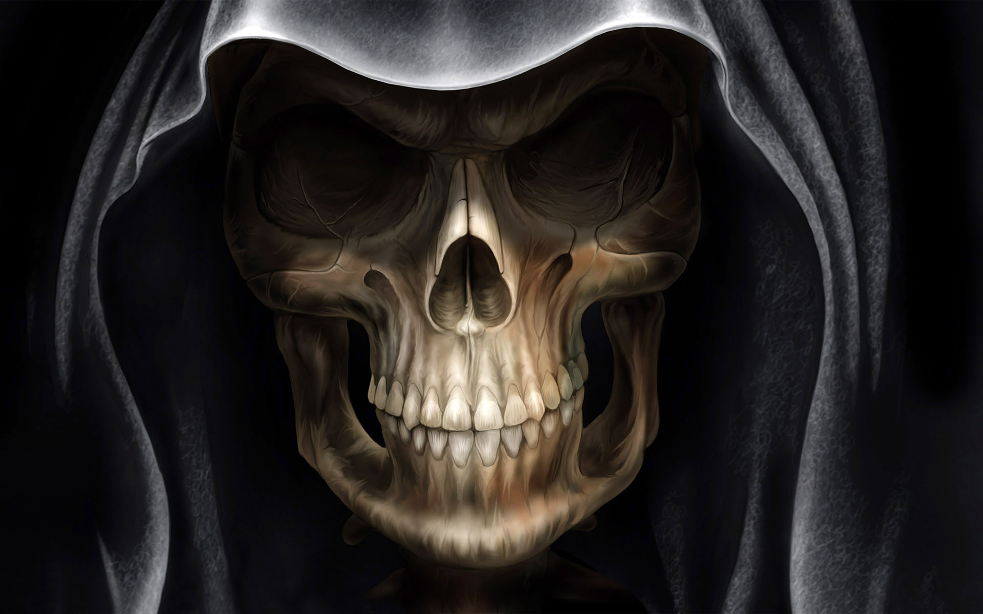 HD wallpaper dark, skull, grim reaper, death
