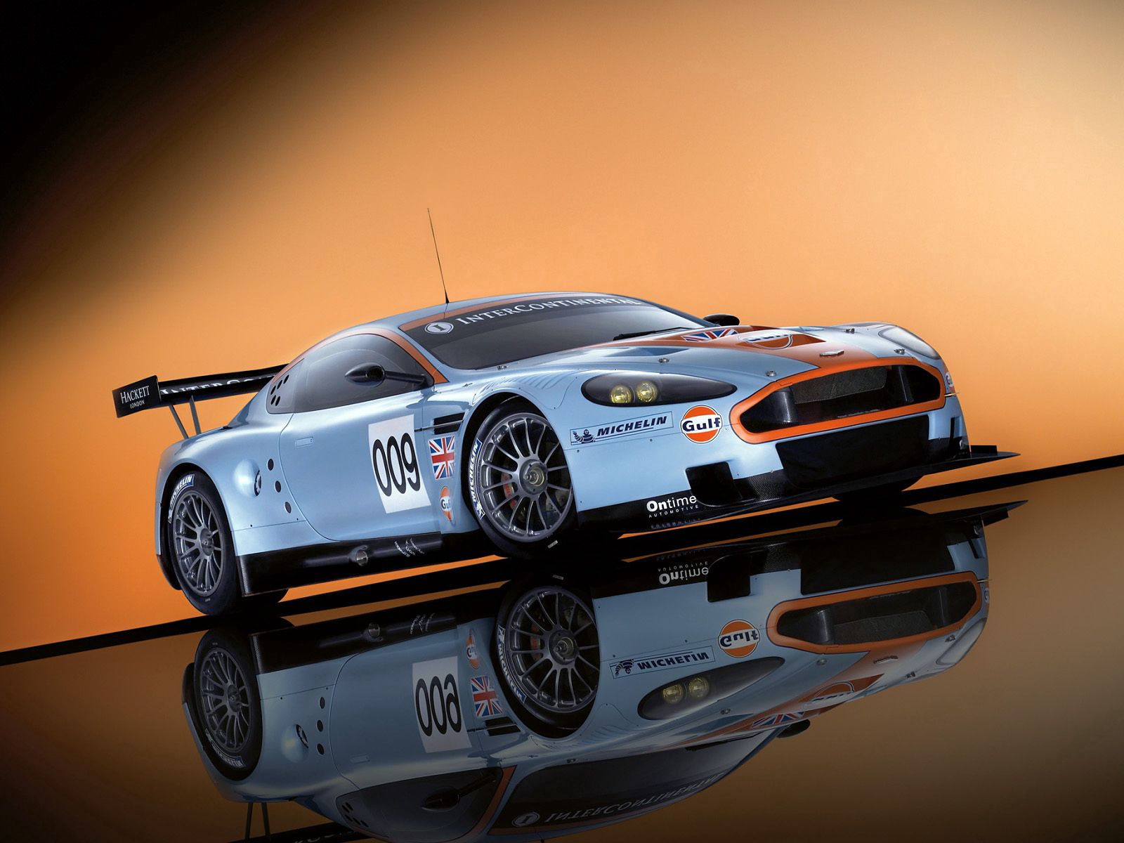 cars, auto, sports, aston martin, white, reflection, side view, style, 2008, dbr9 cellphone