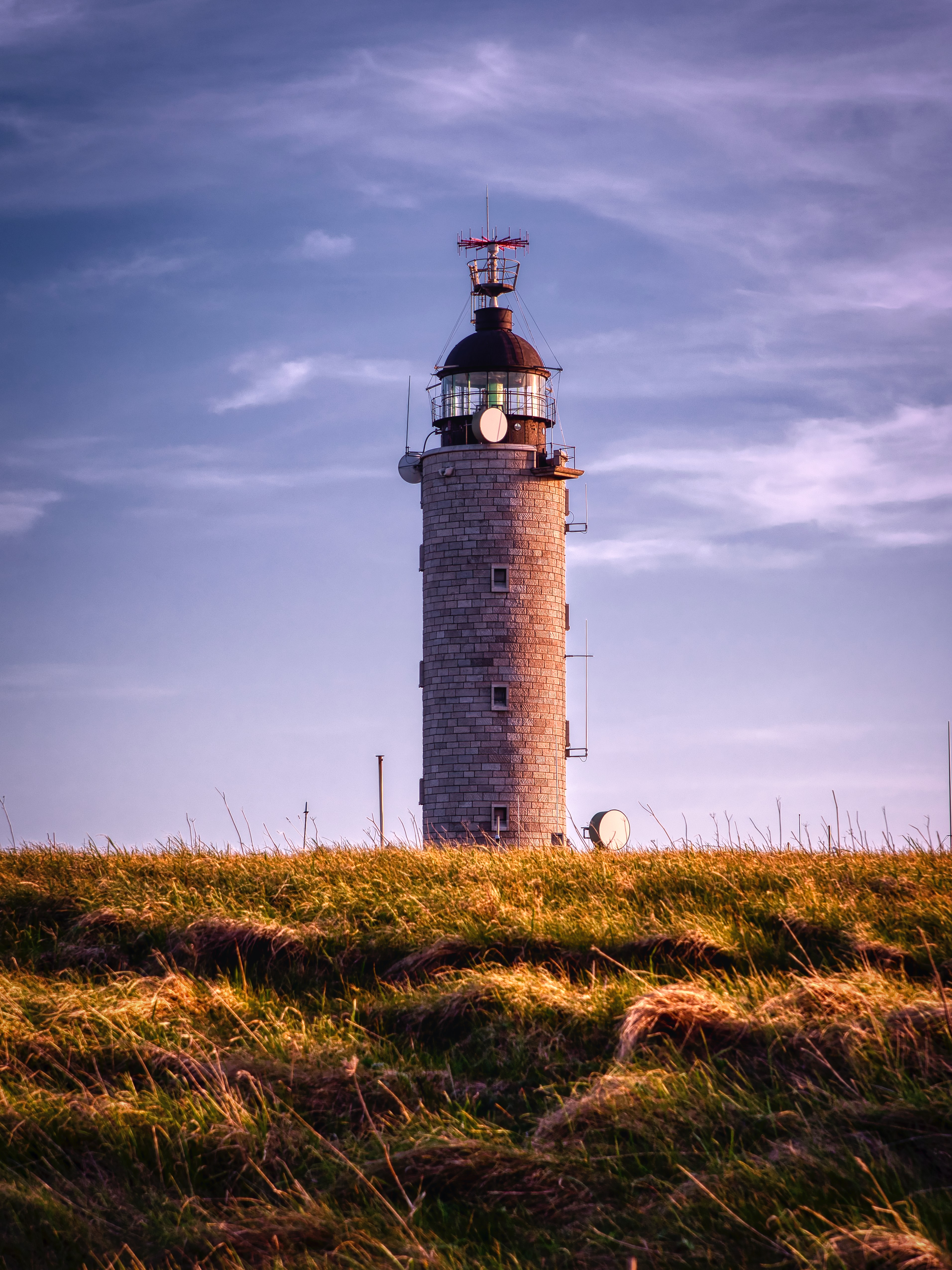 Download mobile wallpaper Tower, Building, Miscellaneous, Grass, Lighthouse, Miscellanea for free.