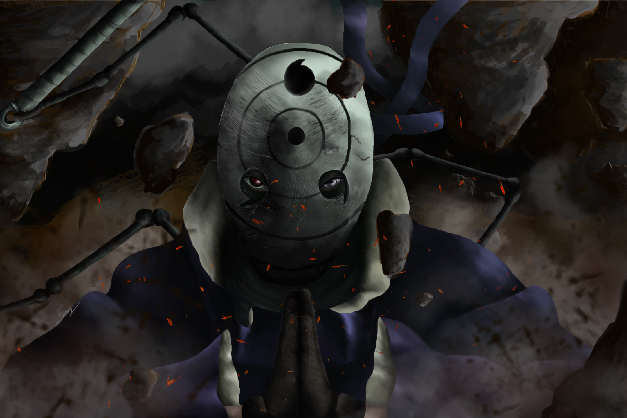 Obito uchiha with sharingan background Wallpapers Download