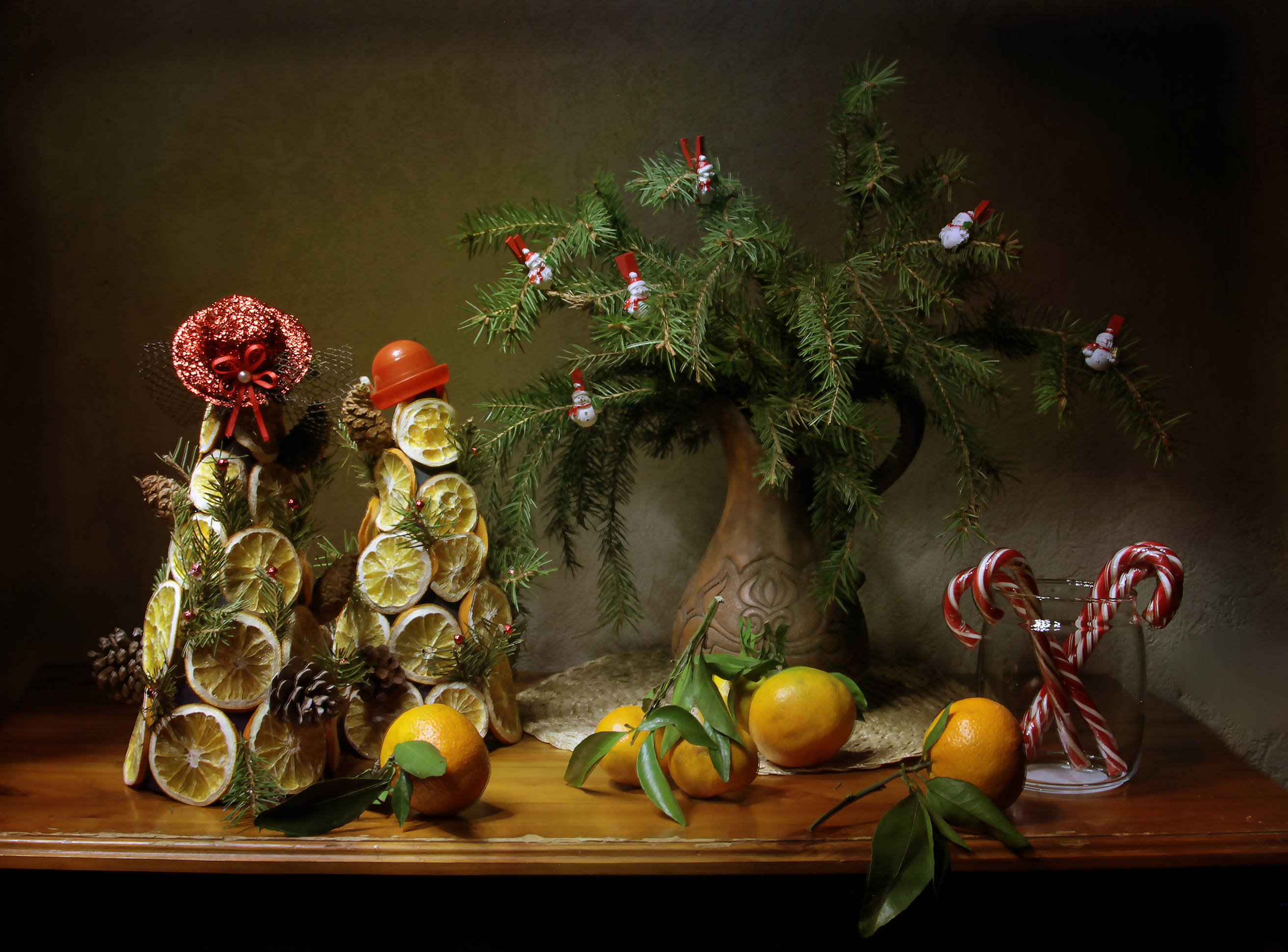 Download mobile wallpaper Food, Still Life, Christmas, Lemon, Candy Cane for free.