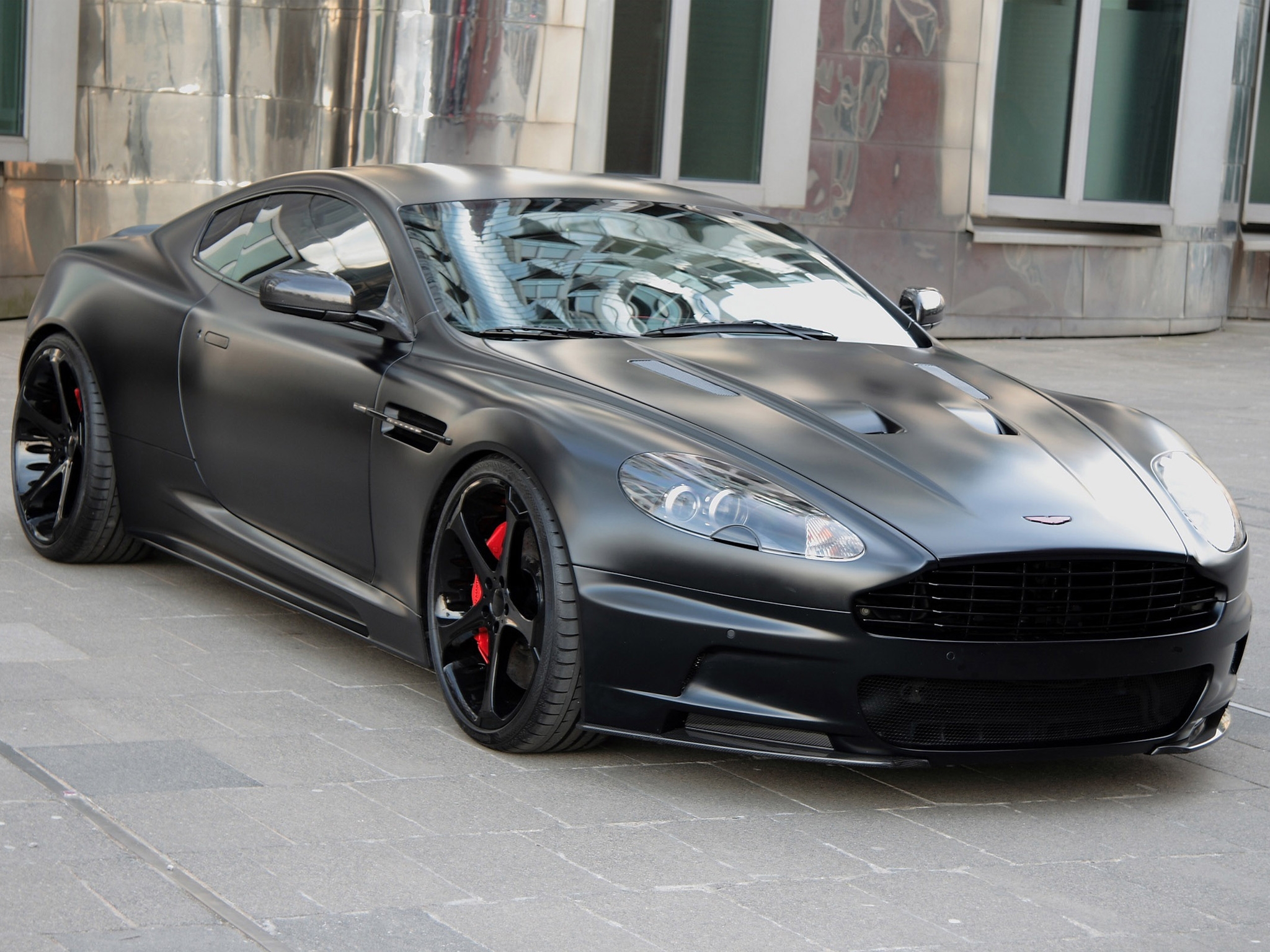 cars, auto, aston martin, black, building, front view, dbs, 2011