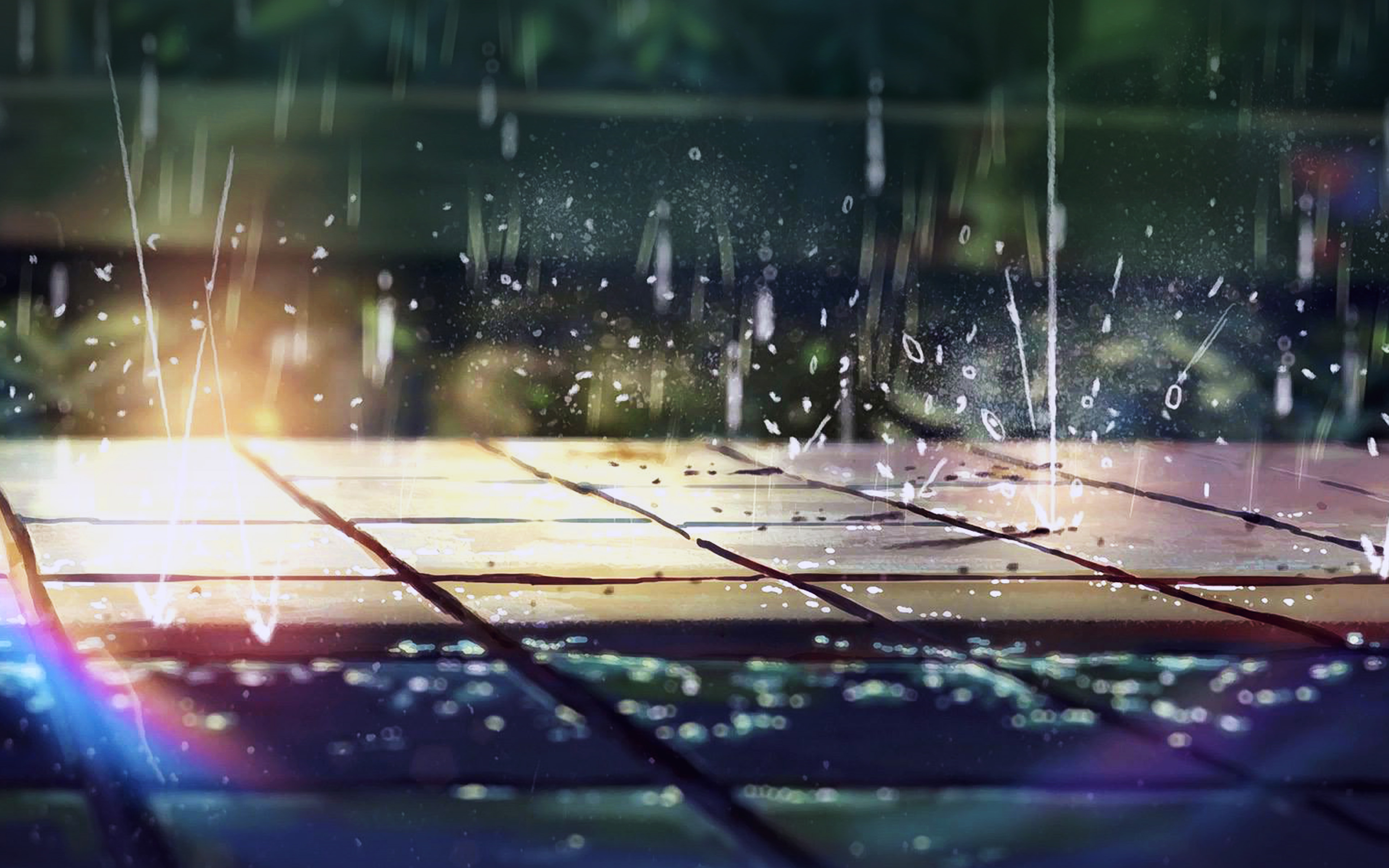 Макото Синкай дождь