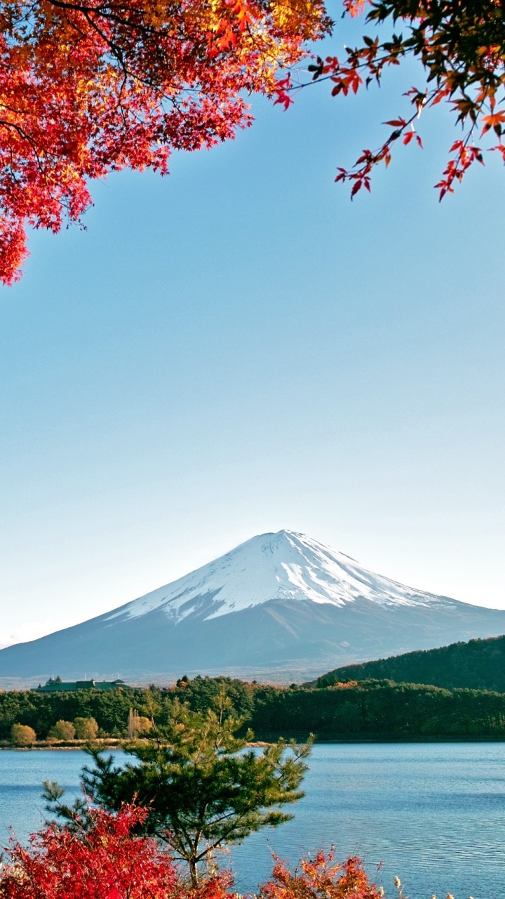 japan, fujiyama, earth, mount fuji, colors, fall, volcanoes iphone wallpaper