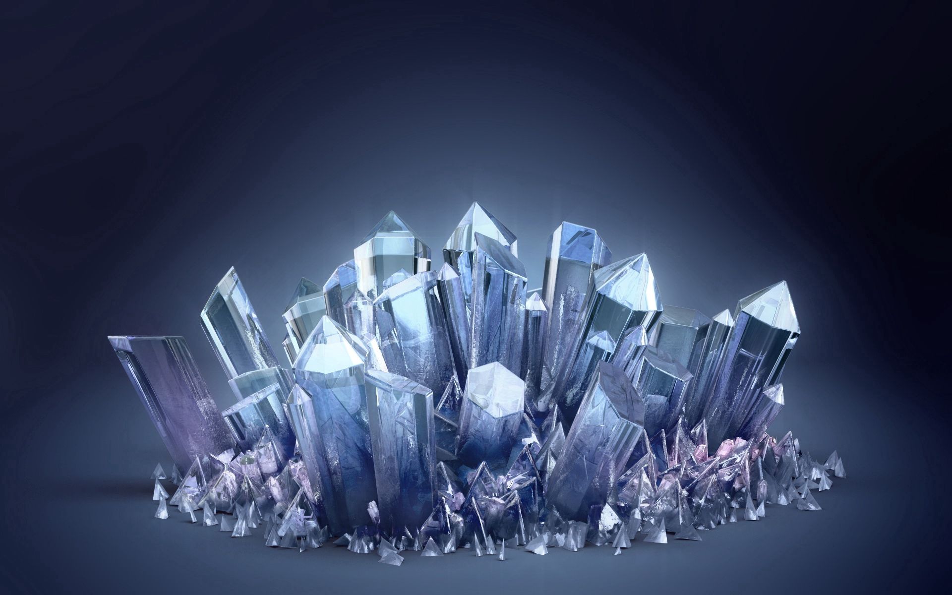 154796 скачать картинку кристаллы, хрусталь, 3d, синий кристалл - обои и заставки бесплатно