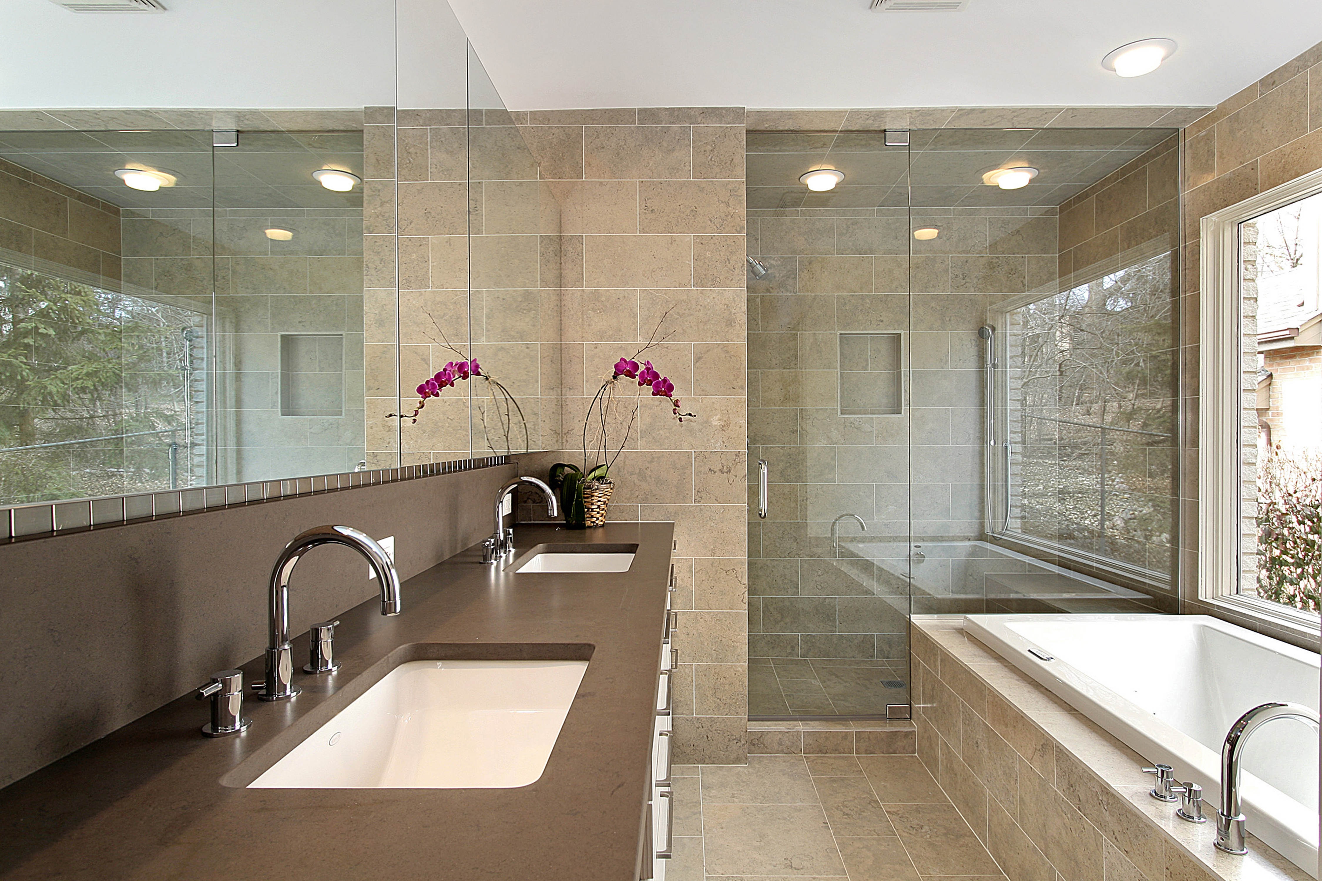 bath, miscellanea, miscellaneous, glass, design, shower, washbasins HD wallpaper