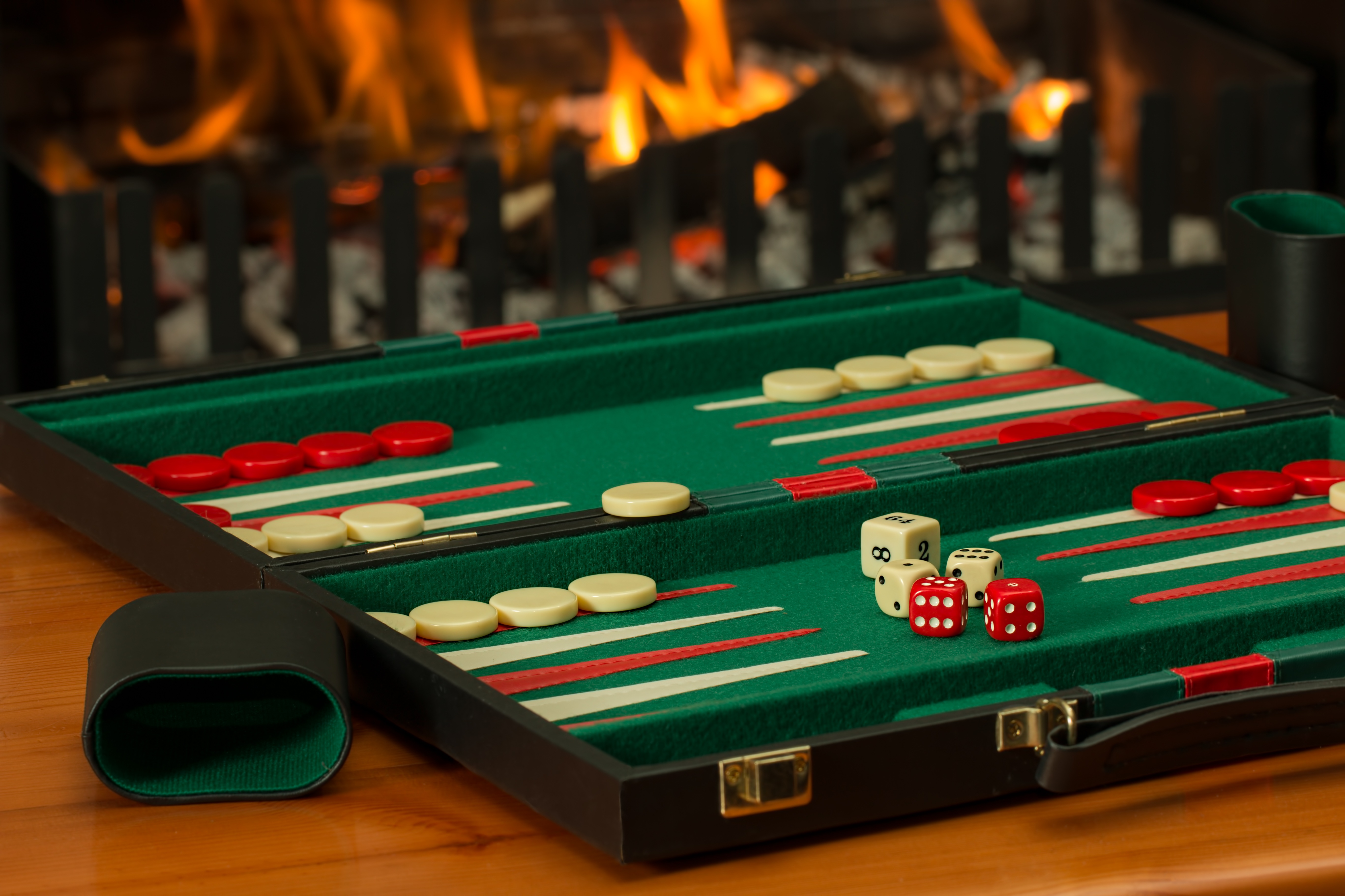HD wallpaper dice, game, backgammon, board game, fireplace
