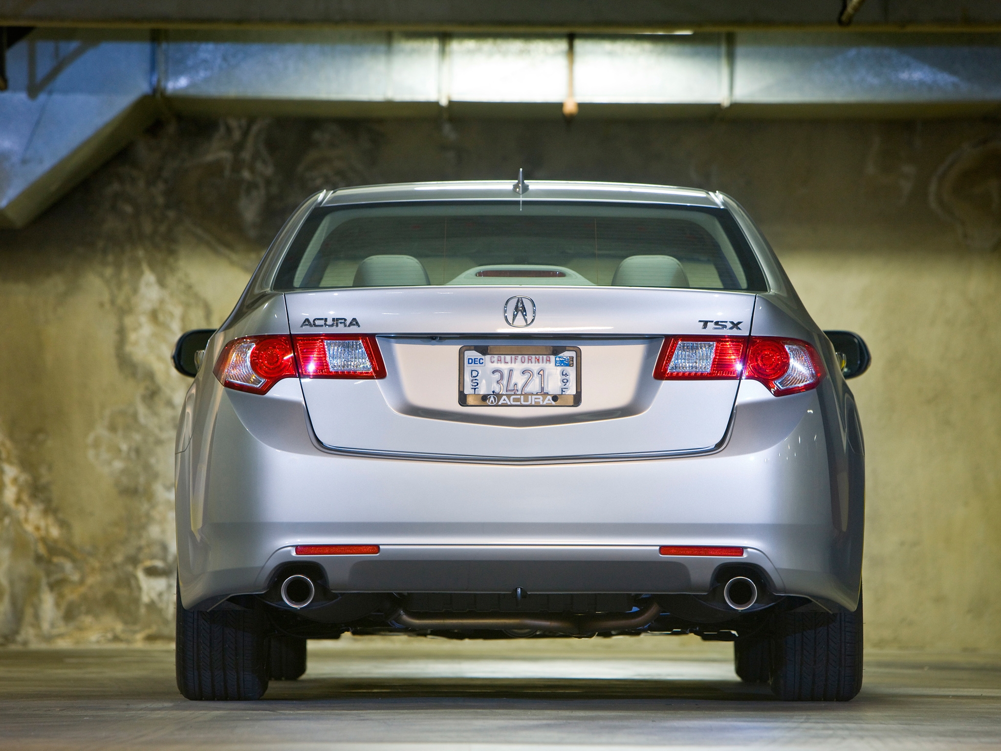 auto, acura, cars, back view, rear view, style, akura, 2008, parking, silver metallic, tsx wallpapers for tablet