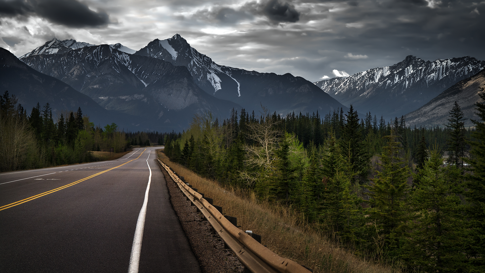 Канада лес дорога горы