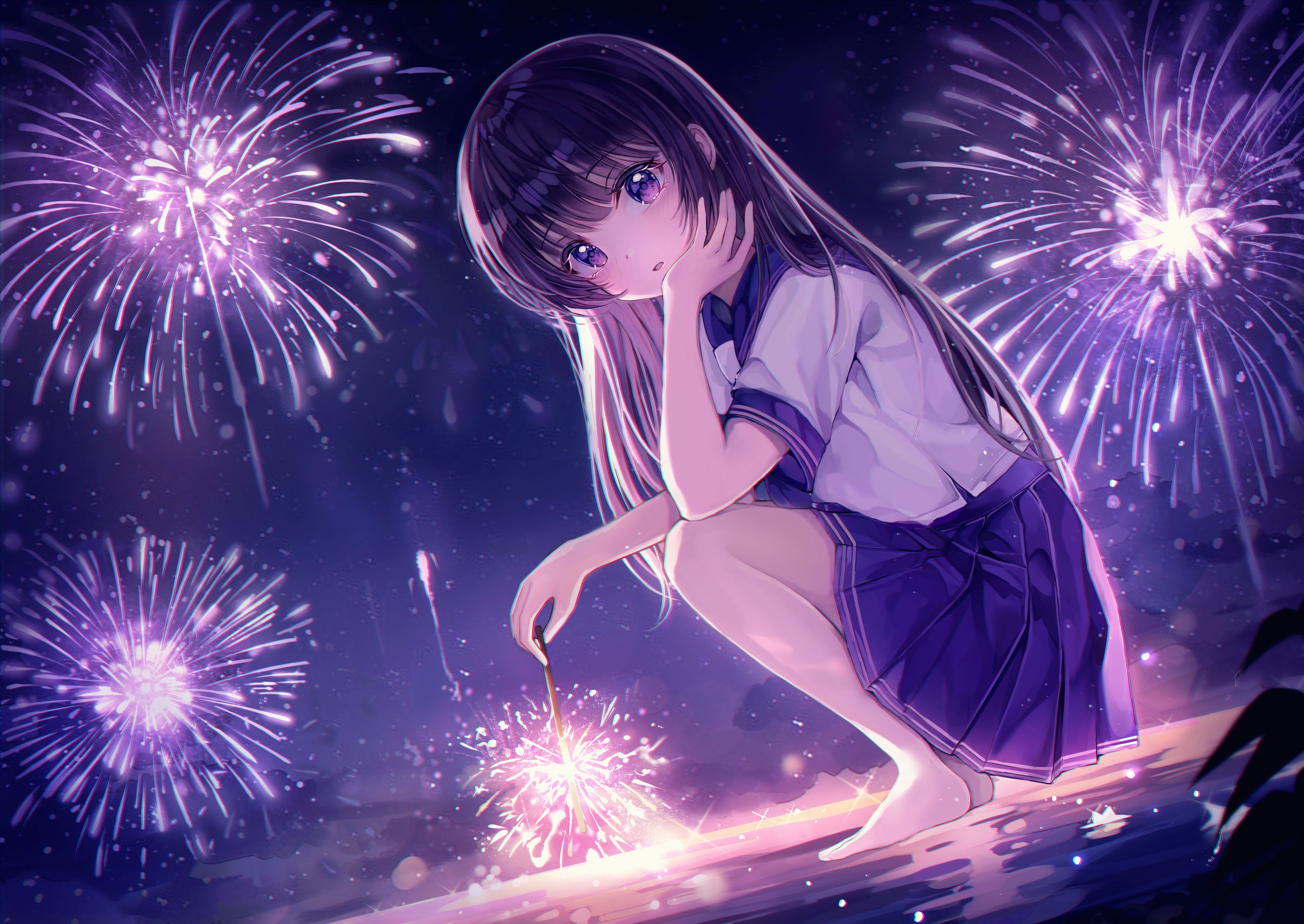 Anime, forest, meteor shower, garden, alien planet, fireworks, HD, 4K, AI  Generated Art - Image Chest - Free Image Hosting And Sharing Made Easy