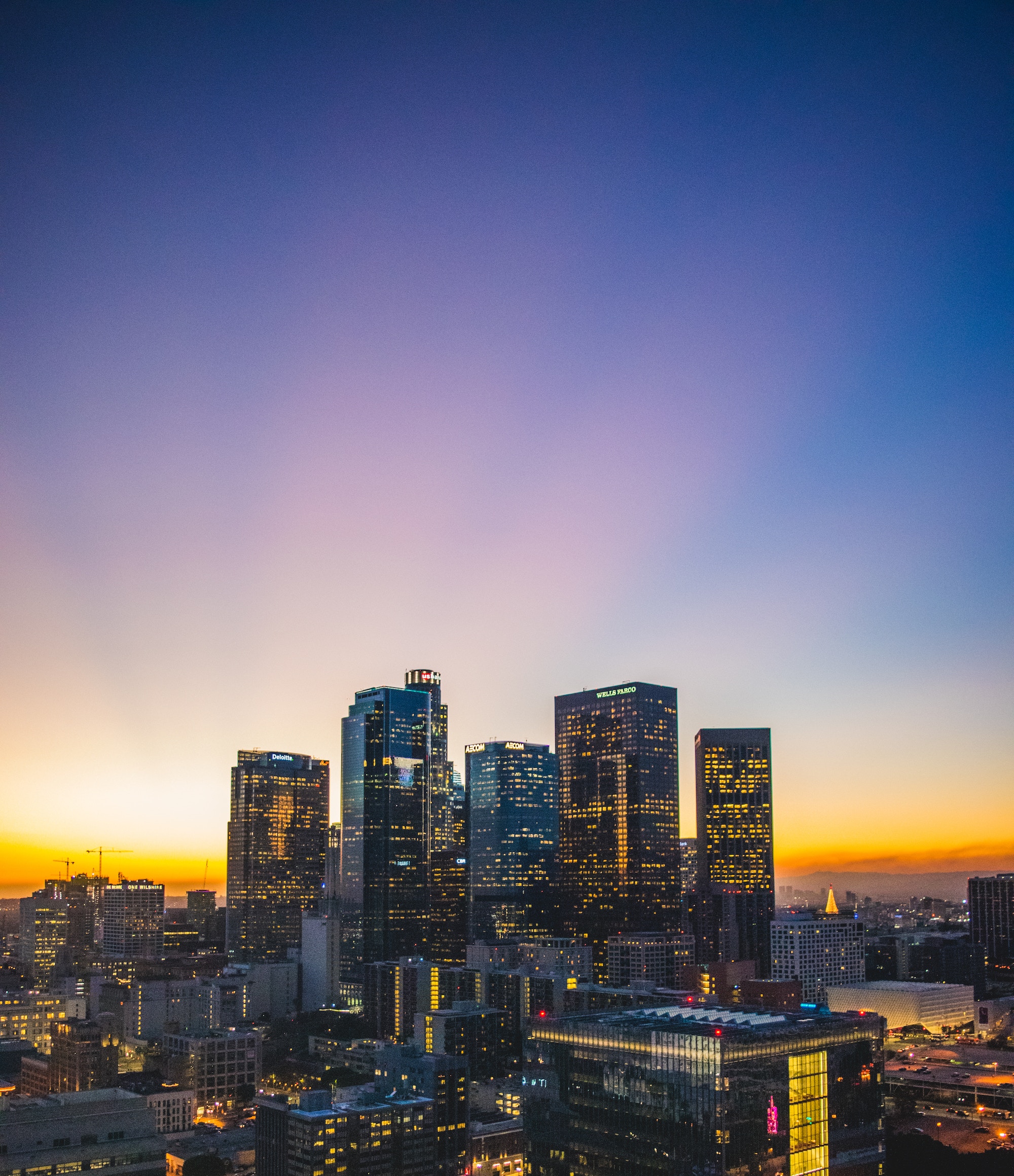 HD wallpaper los angeles, cities, sunset, usa, skyscrapers, united states