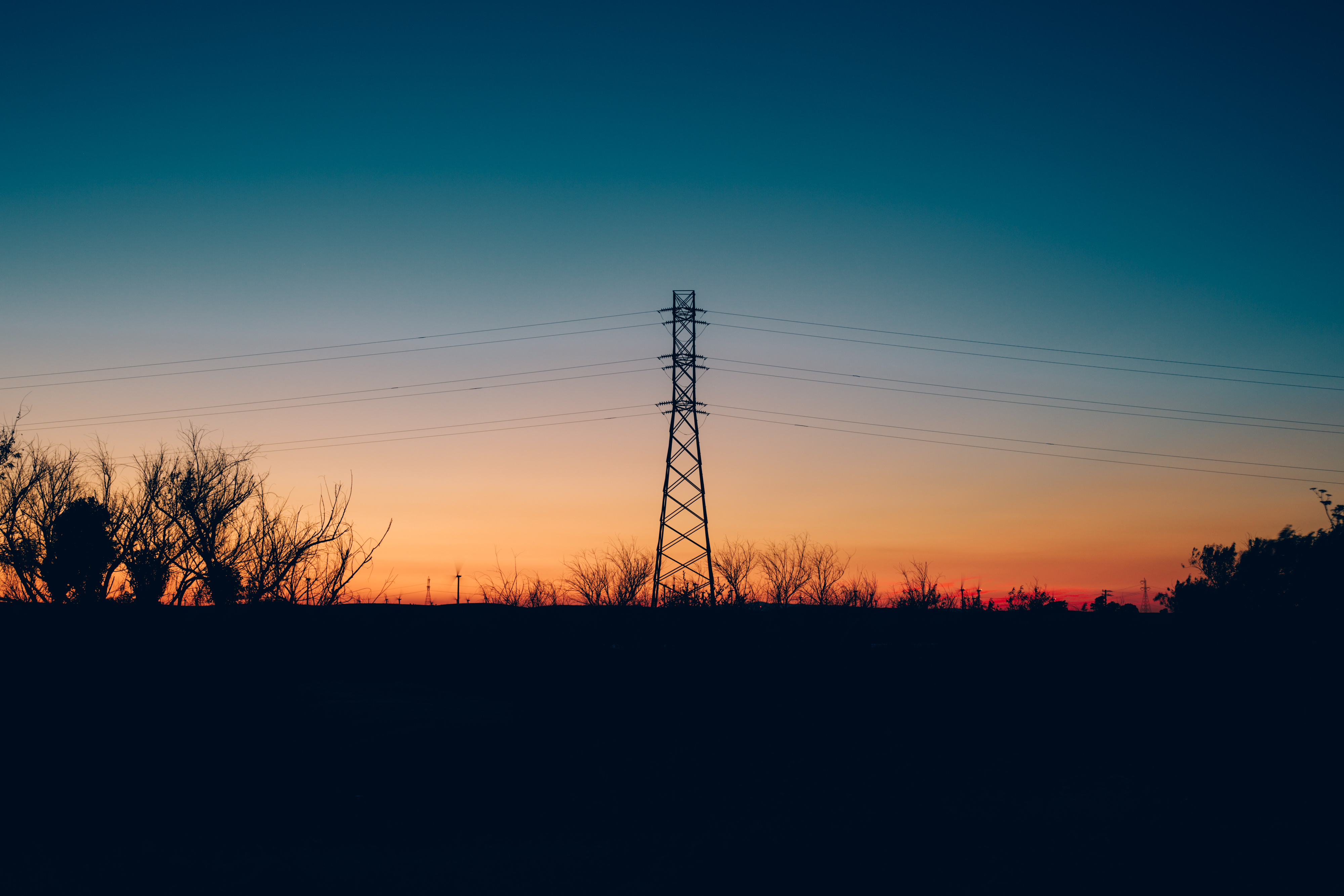 Download mobile wallpaper Support, Wire, Anchor, Evening, Wires, Dark for free.