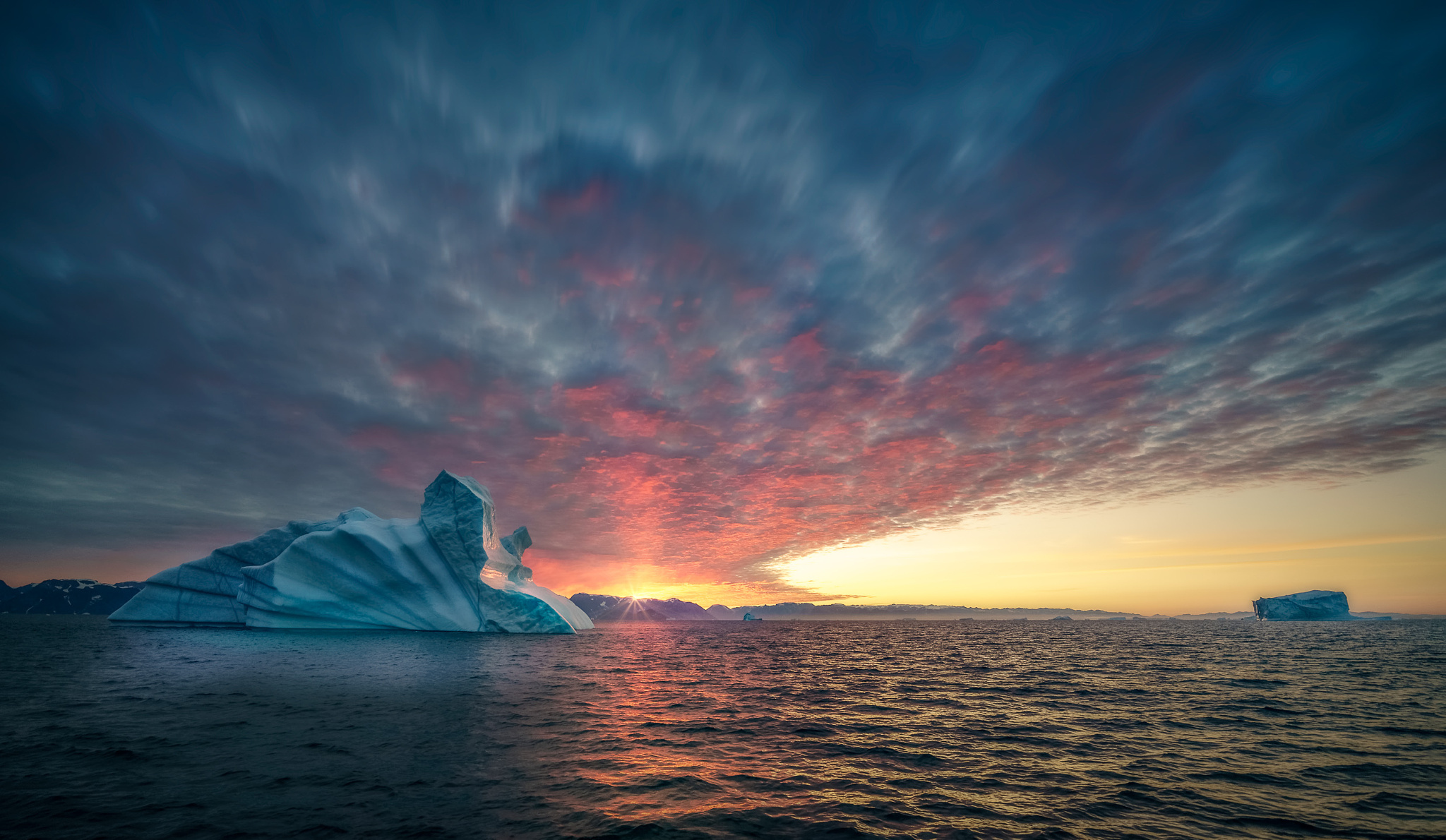Закат на Северном Ледовитом океане