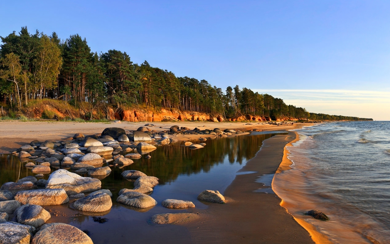 Download mobile wallpaper Landscape, Sea, Beach, Stones for free.