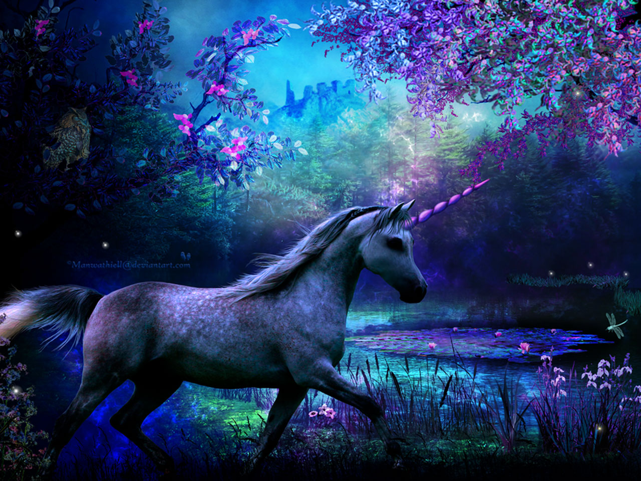 unicorn, fantasy phone wallpaper