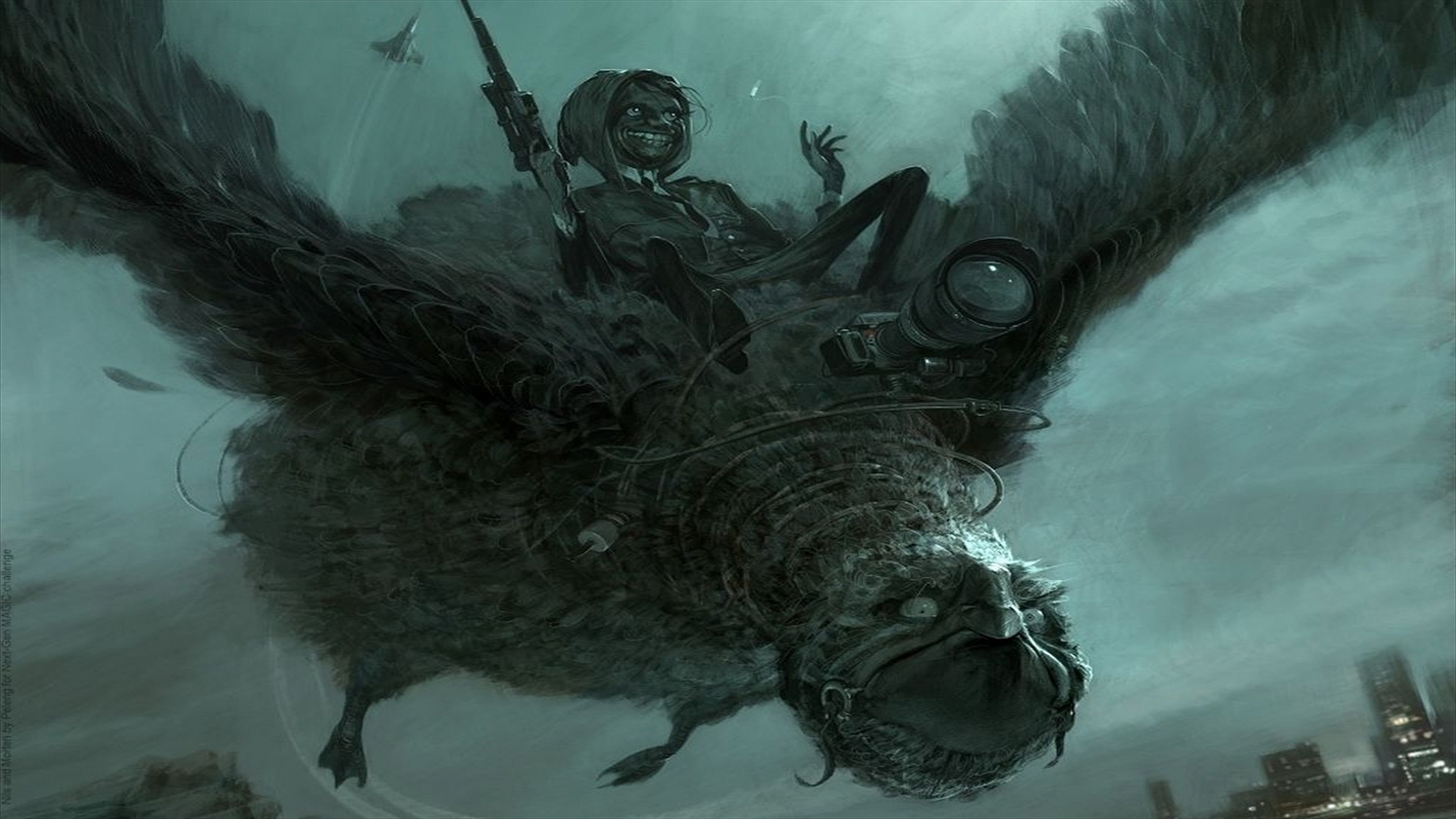 Scary flying. Иллюстрации Сергея Колесова. Летающие существа. Летающие существа фэнтези.