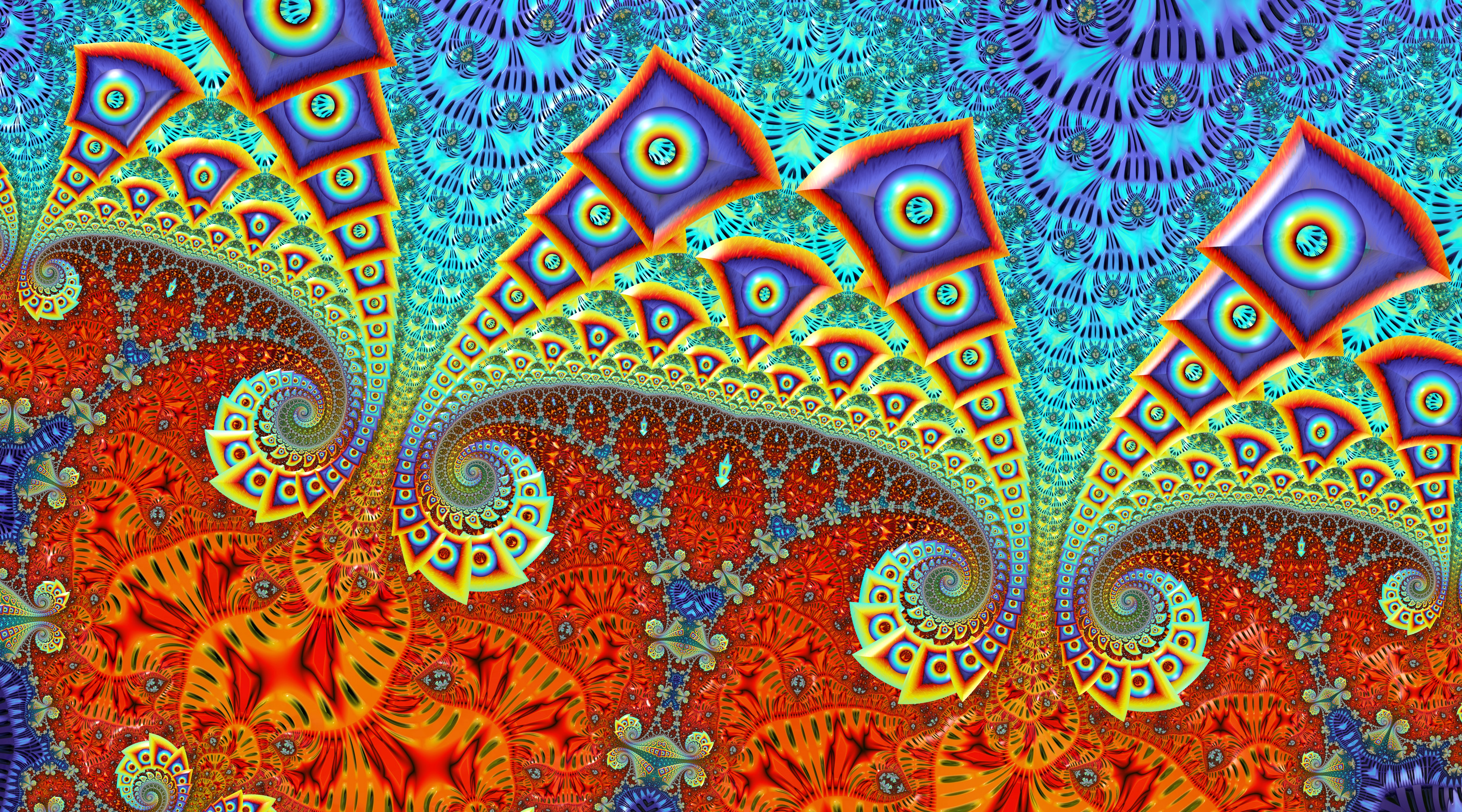 abstract, pattern, fractal, twisting, torsion, ornament Full HD