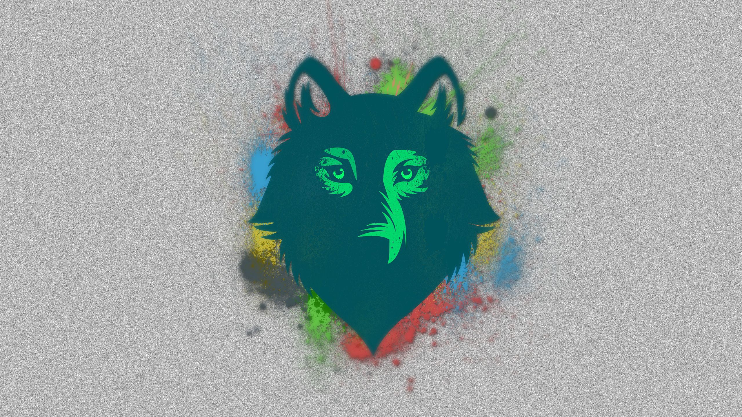 Download mobile wallpaper Drawing, Stains, Spots, Muzzle, Picture, Abstract, Wolf for free.