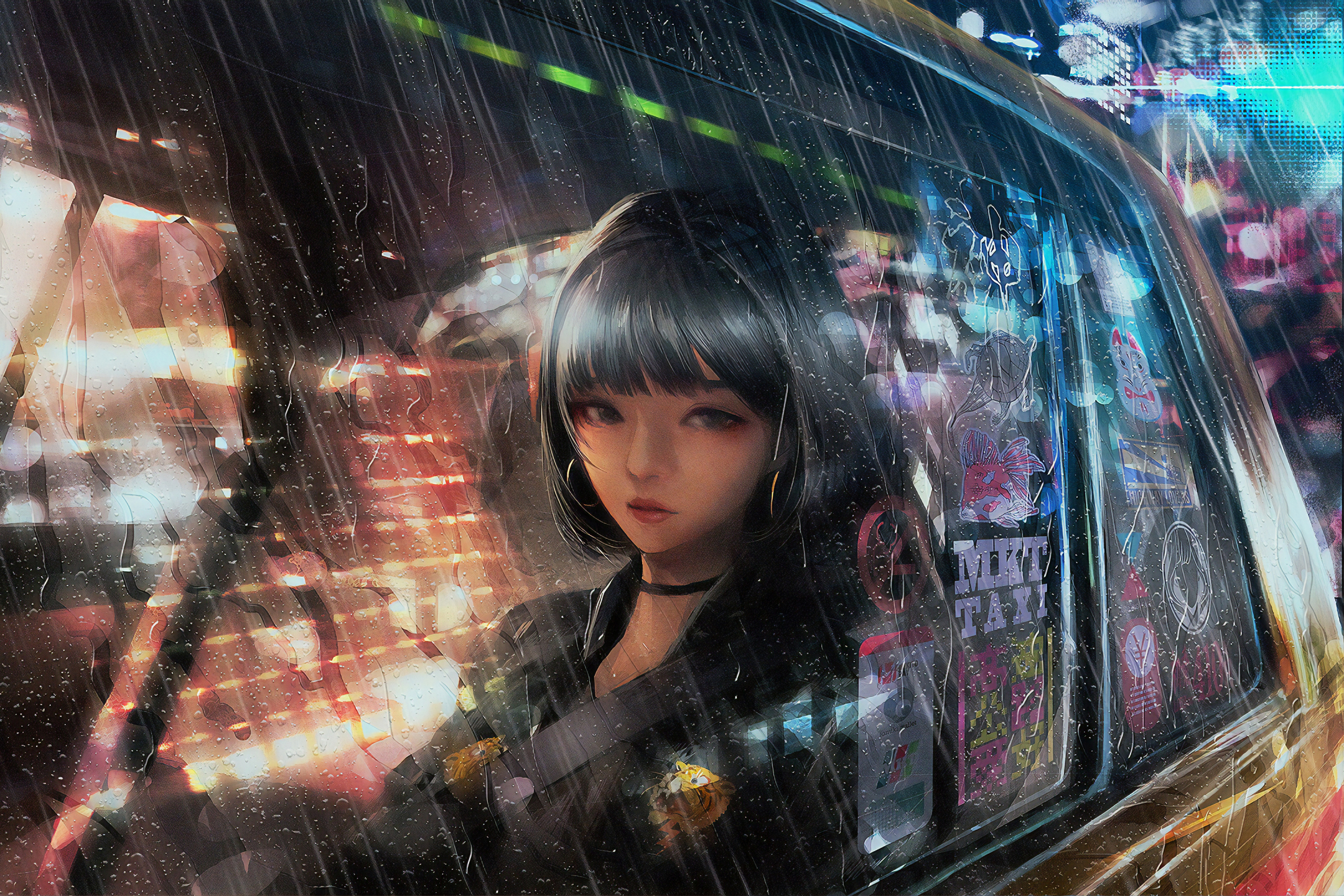 Download 1920x1080 Anime Cyberpunk Girl Wallpaper