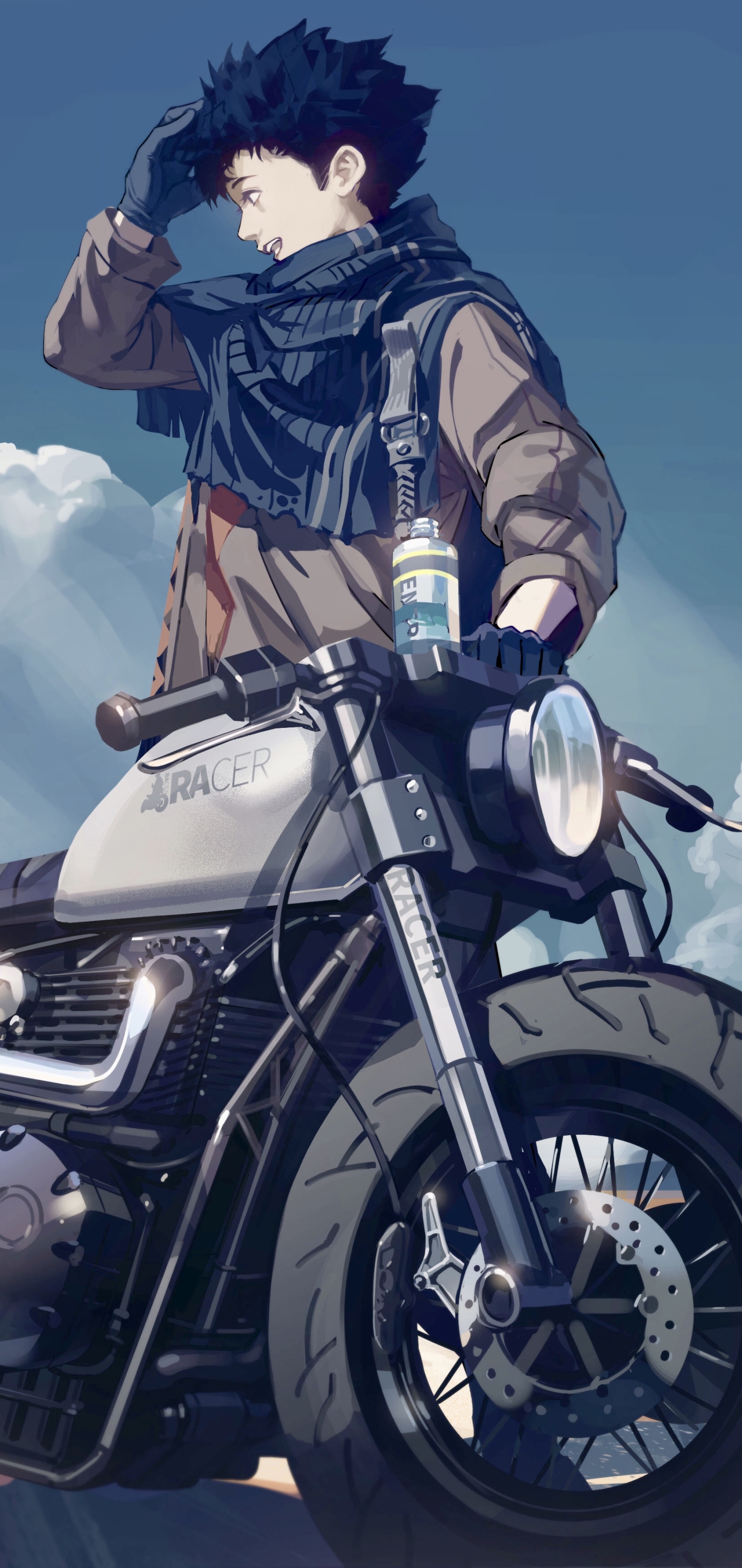 Anime Motorcycle, bike rider couple HD wallpaper | Pxfuel