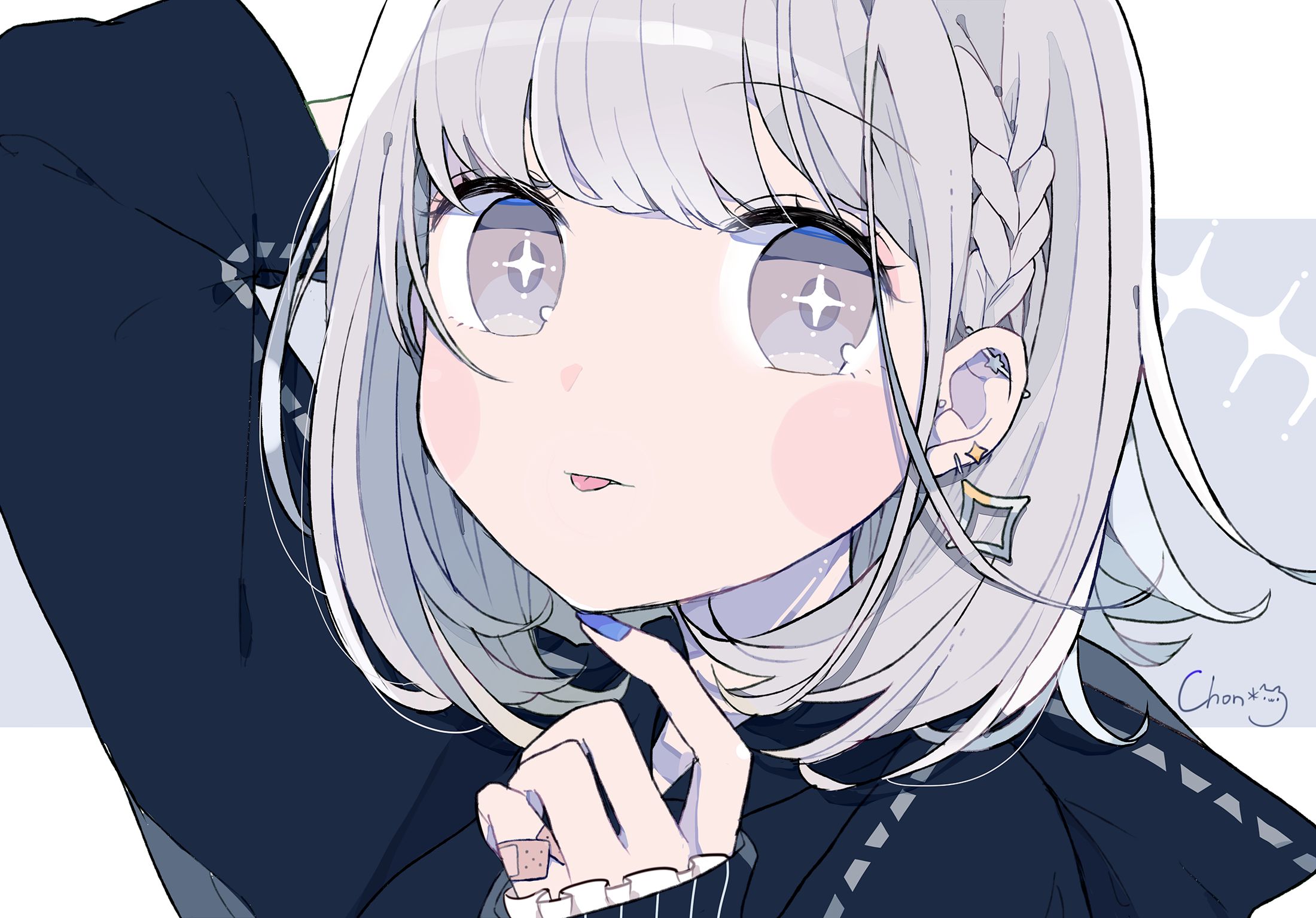 Anime Grey hair