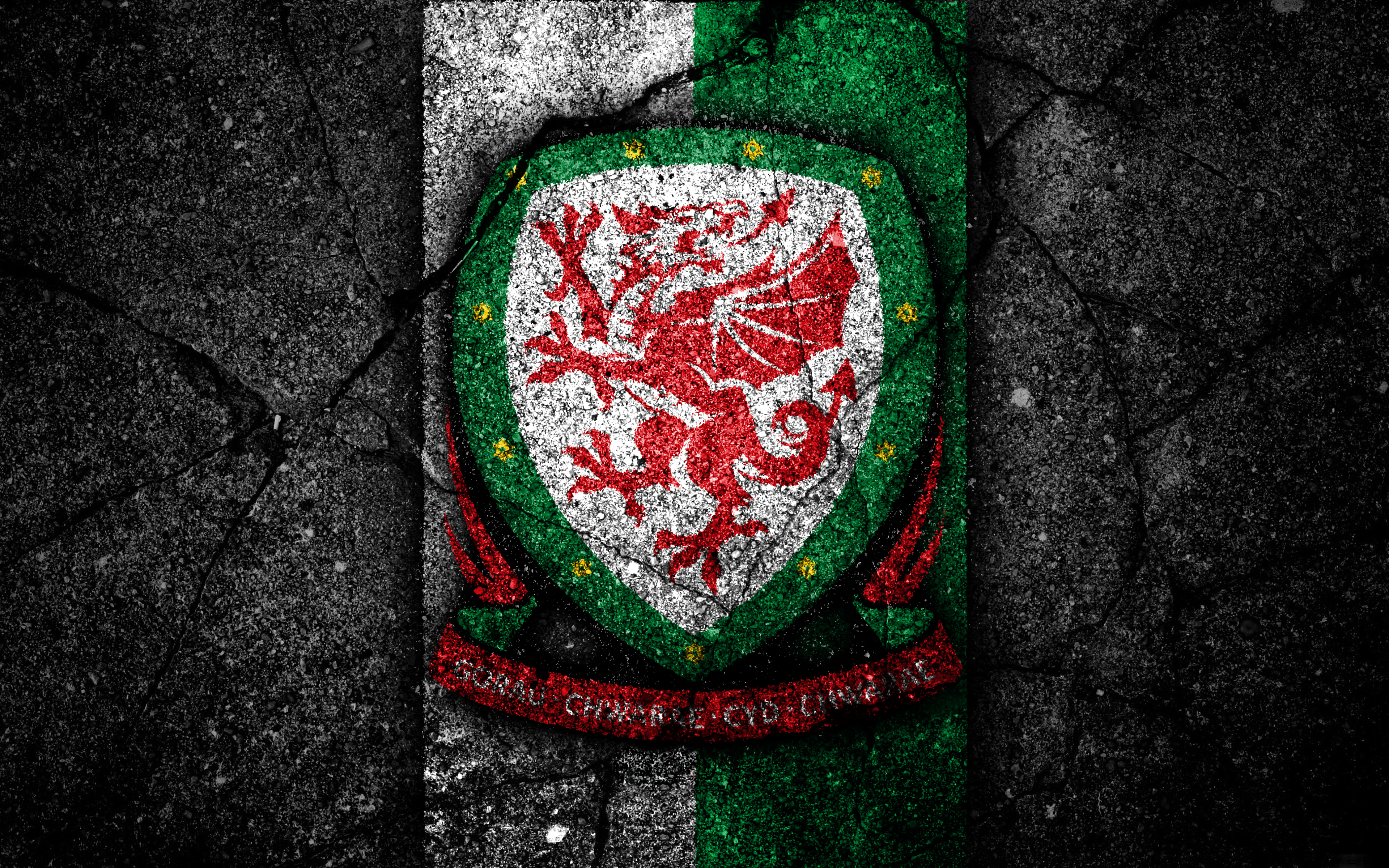 1531484 Hintergrundbild herunterladen sport, walisische fußballnationalmannschaft, emblem, logo, fußball, wales - Bildschirmschoner und Bilder kostenlos