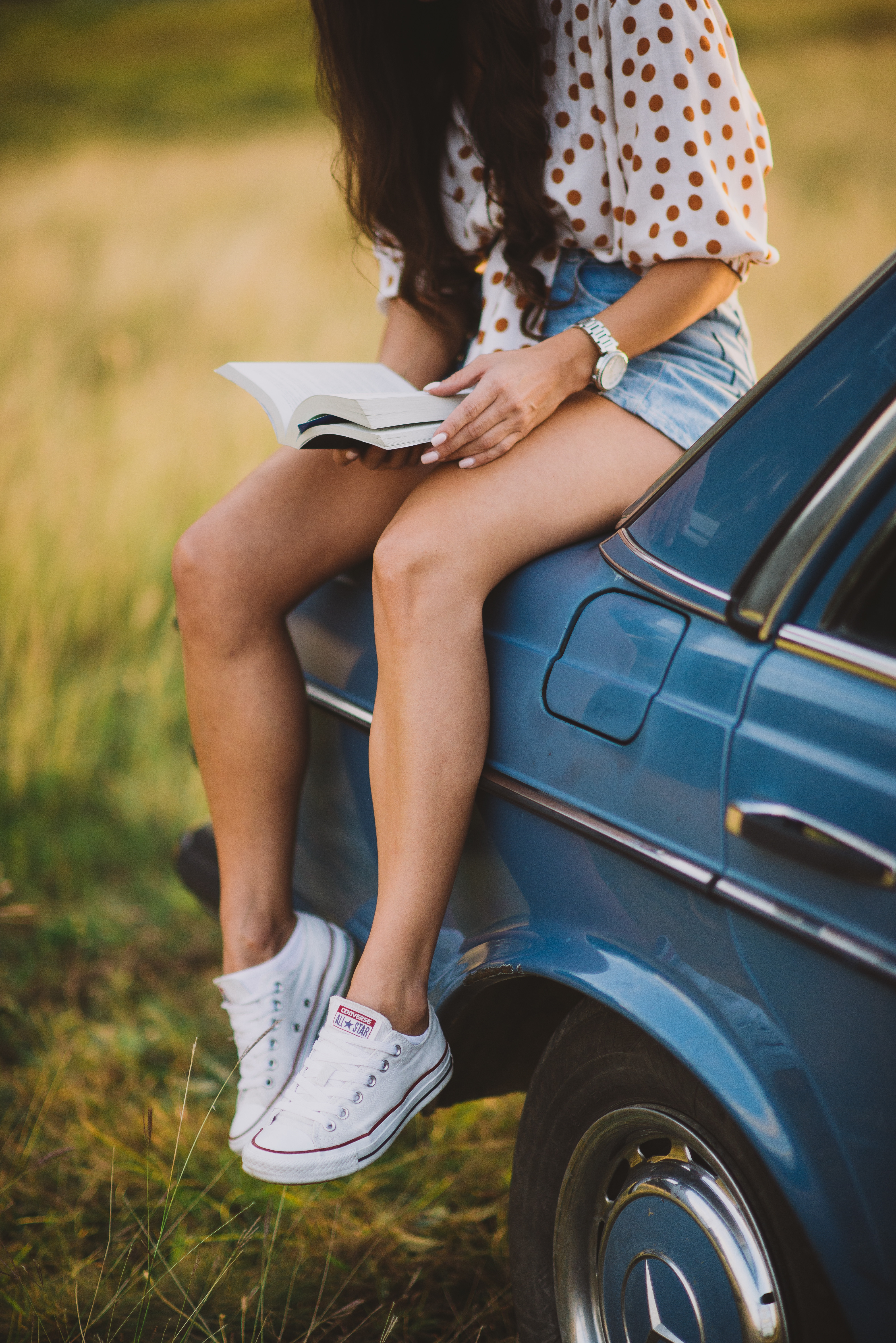 girl, miscellanea, miscellaneous, sneakers, car, machine, book, shoes, reading lock screen backgrounds