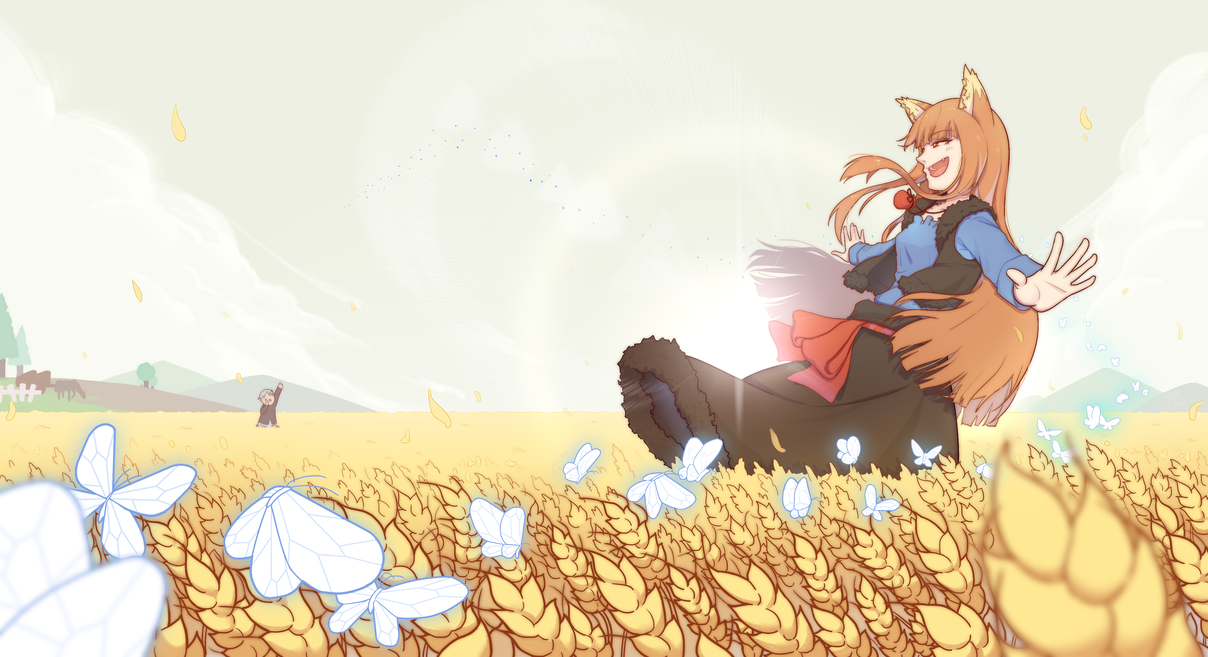Волчица и пряности Холо пшеничное поле