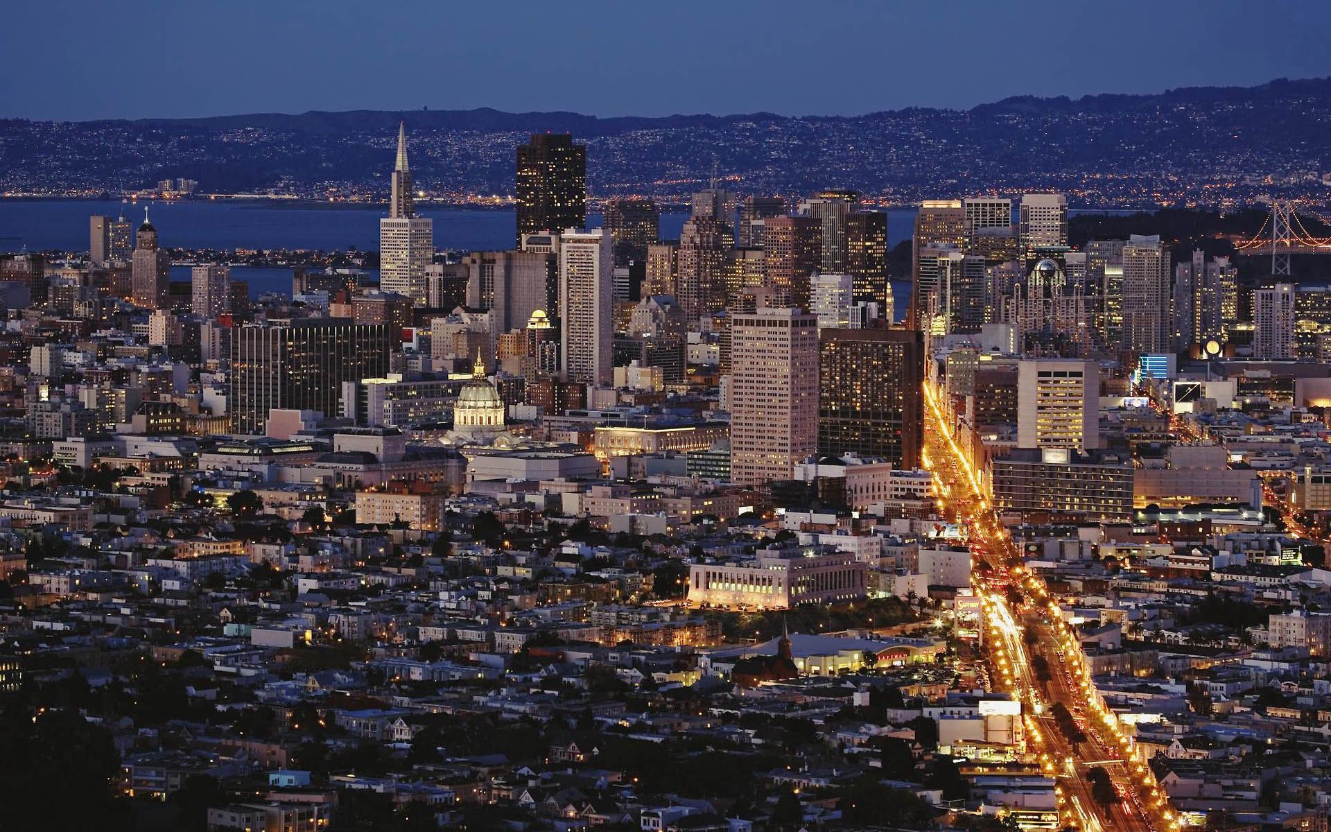 Handy-Wallpaper Städte, Usa, Gebäude, Horizont, Licht, Bau, Scheinen, Kalifornien, San Francisco kostenlos herunterladen.
