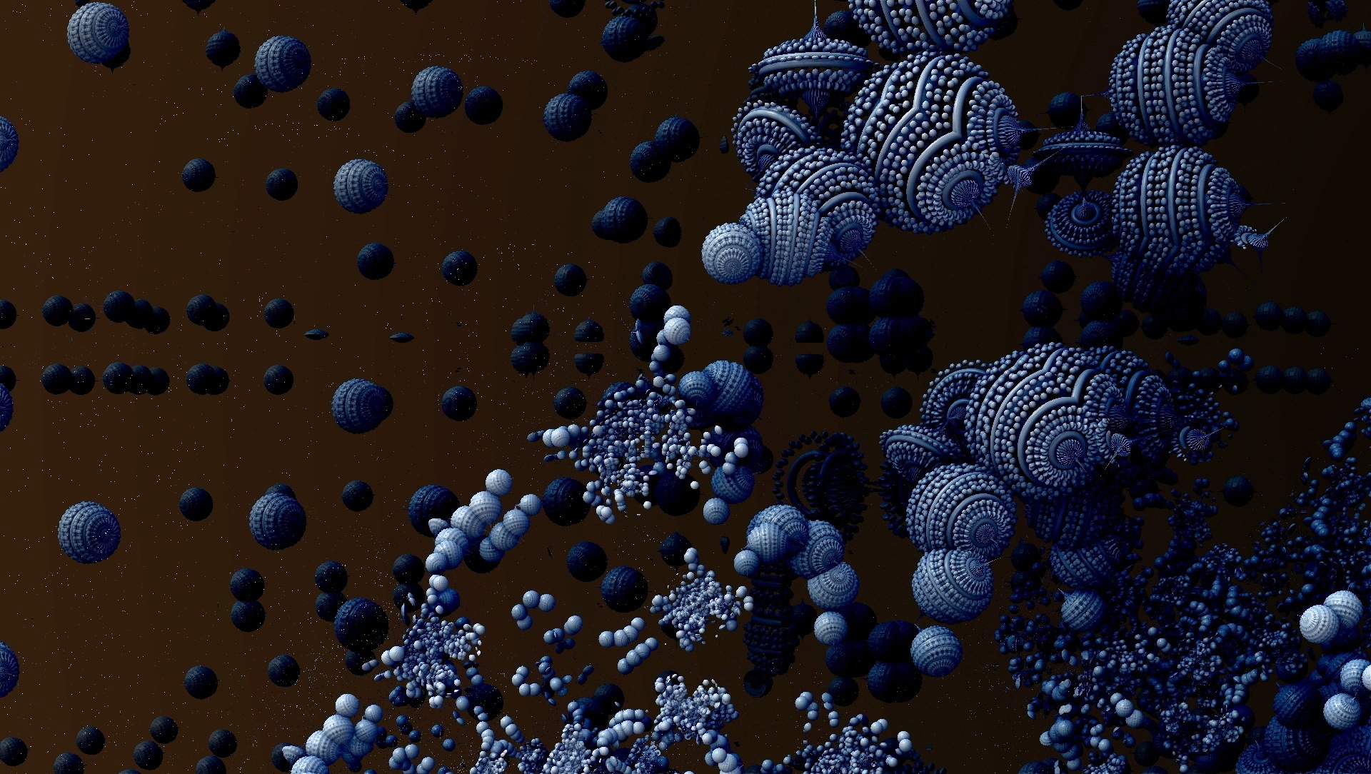 Download mobile wallpaper Fractal, Balls, Abstract, Space for free.