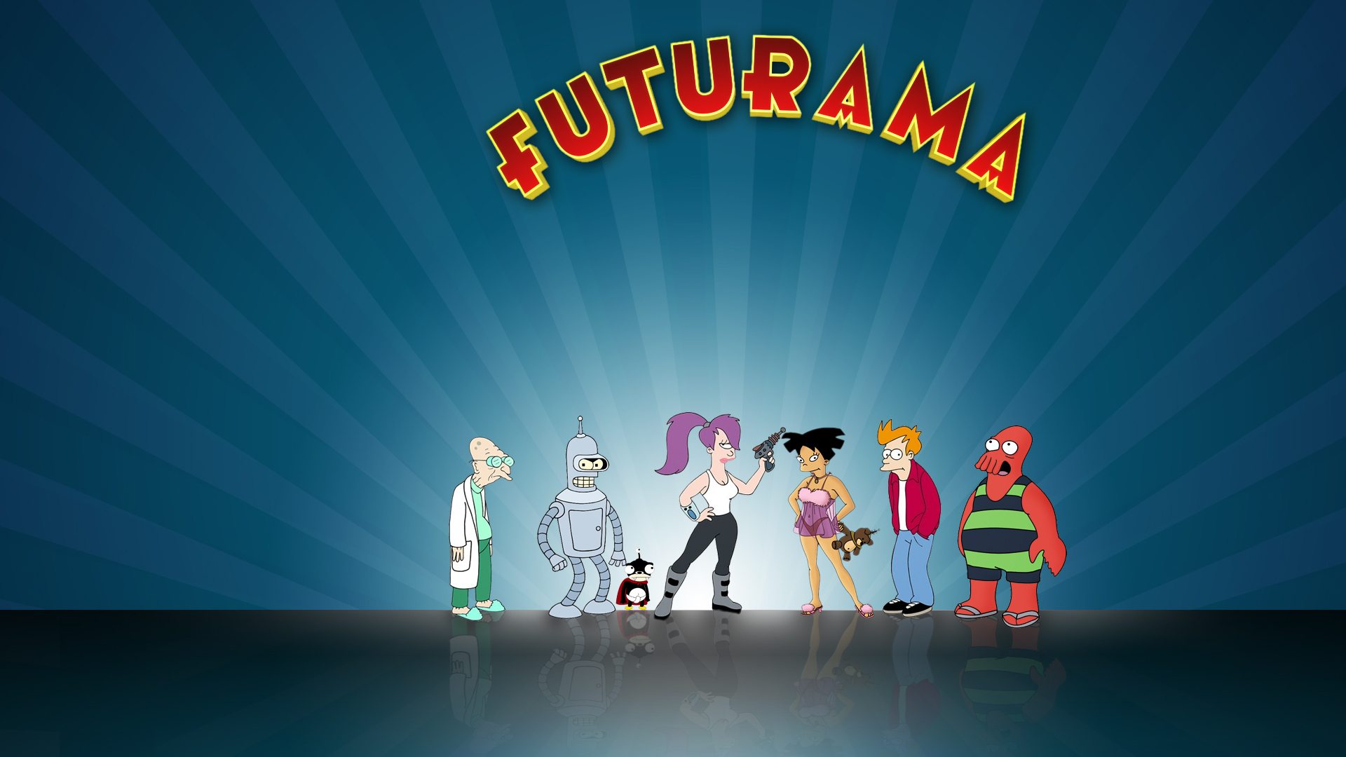 futurama, tv show, amy wong, bender (futurama), fry (futurama), leela (futurama), professor farnsworth, zoidberg (futurama) Full HD