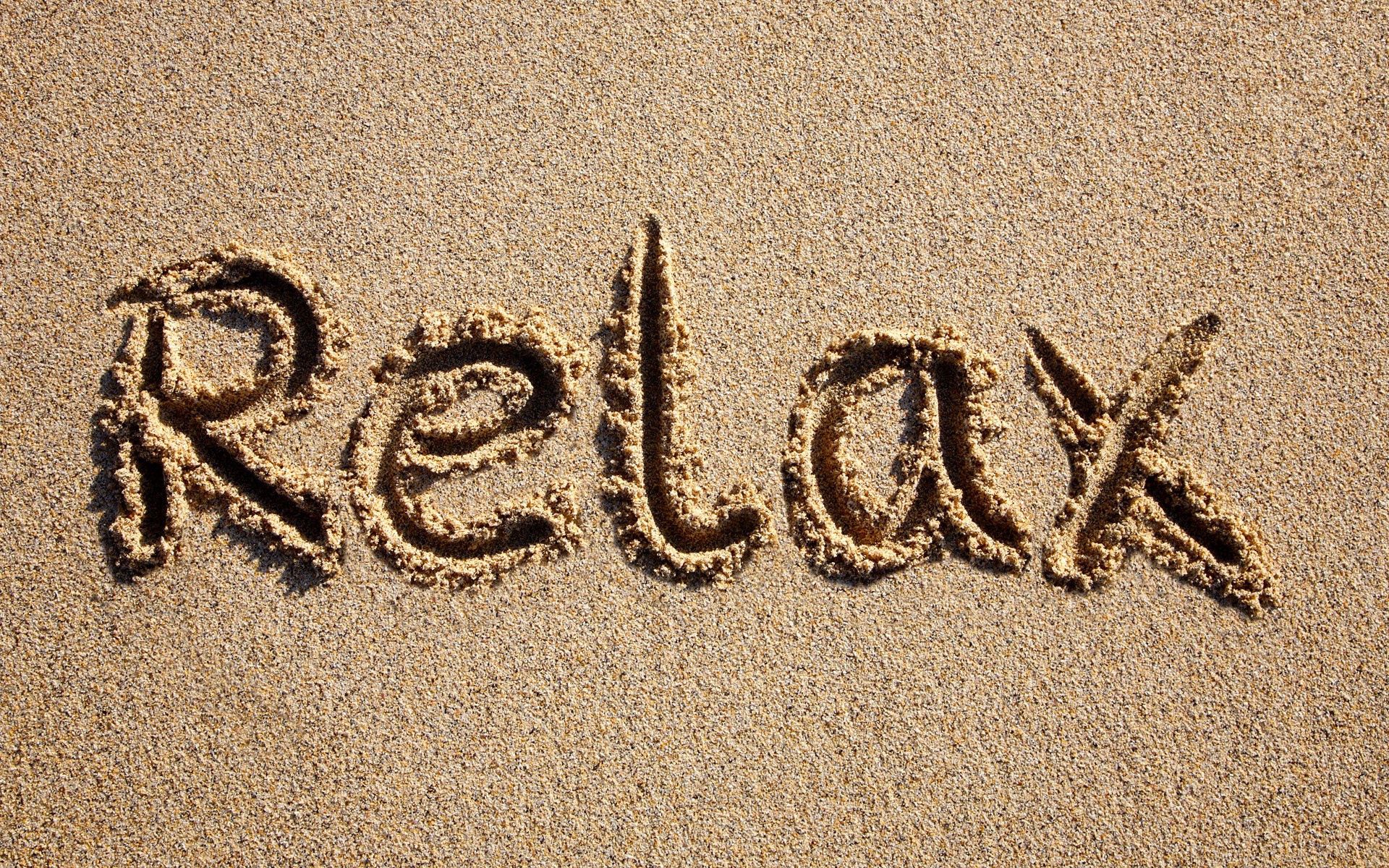 sand, words, relaxation, rest, inscription, beige Phone Background