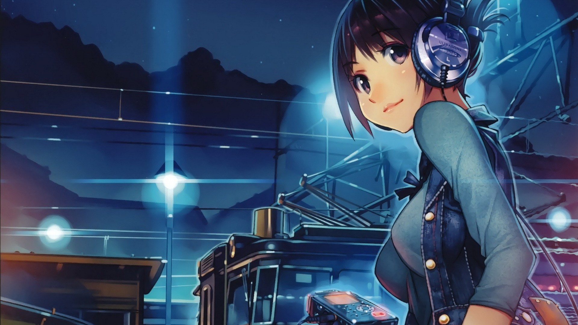 An Anime Girl Wearing Headphones Wearing A Hat Background Anime Gamer  Picture Background Image And Wallpaper for Free Download