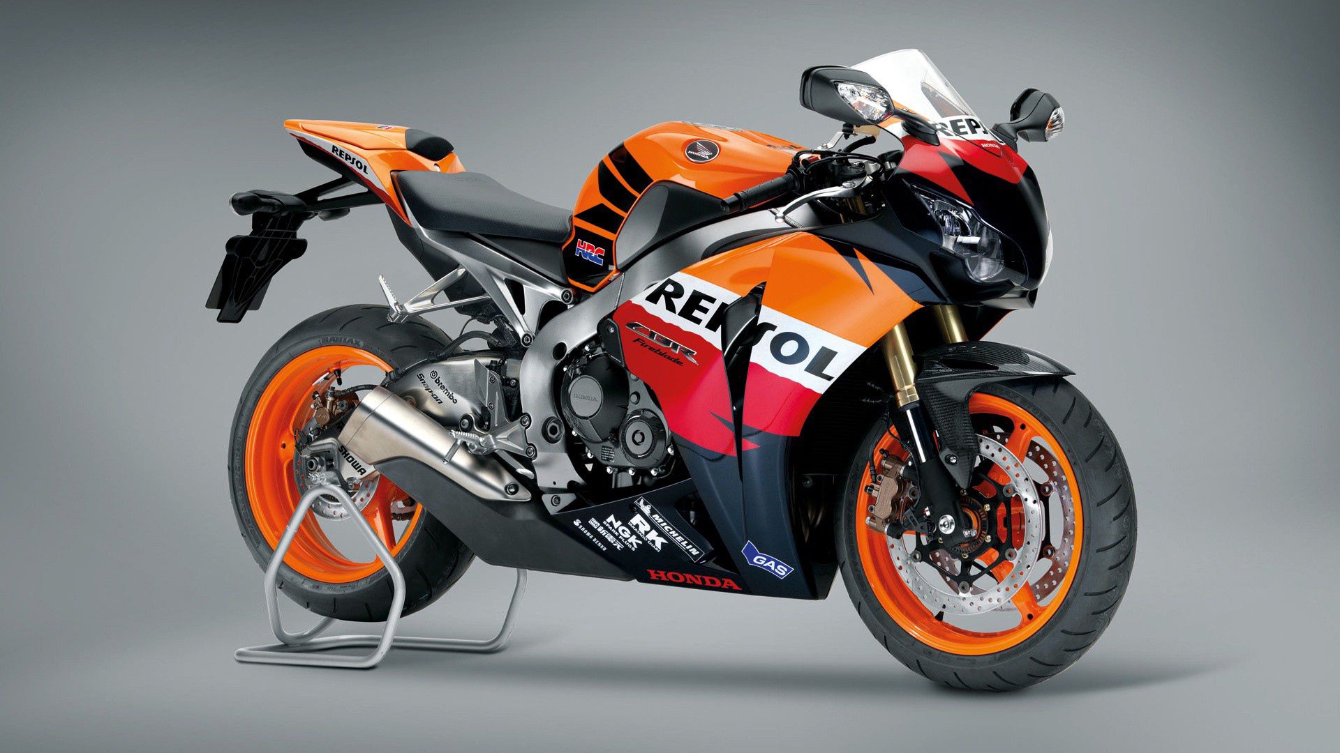 honda, motorcycles, side view, motorcycle, repsol High Definition image