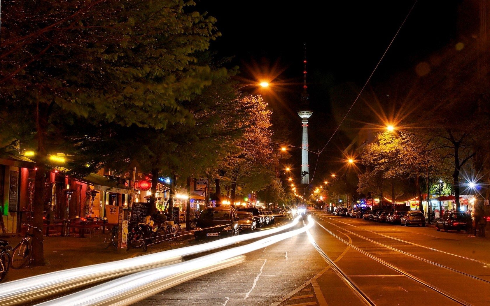 berlin, germany, cities, night Free Background