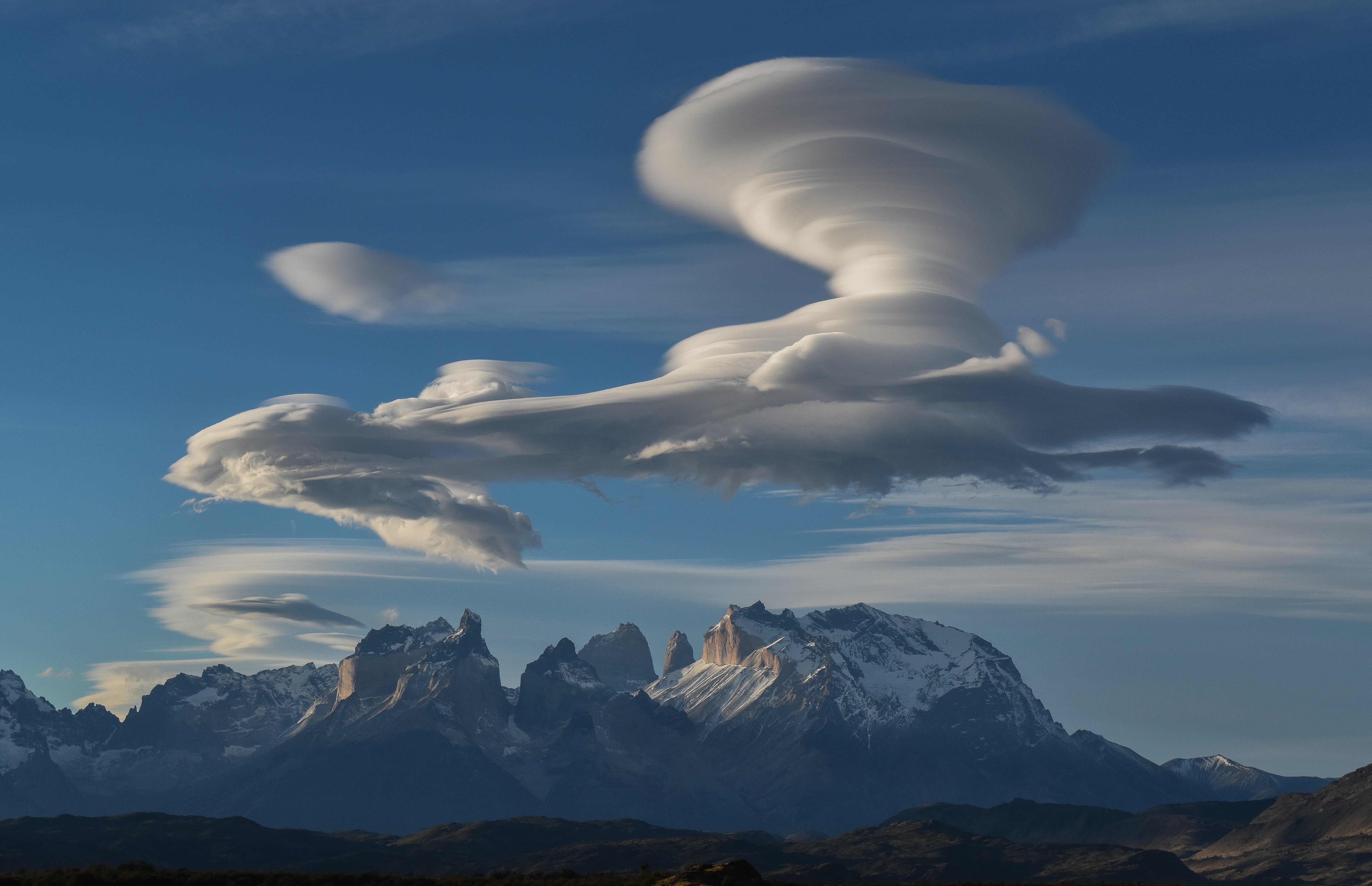 earth, torres del paine, chile, cloud, mountain, patagonia, torres del paine national park, mountains