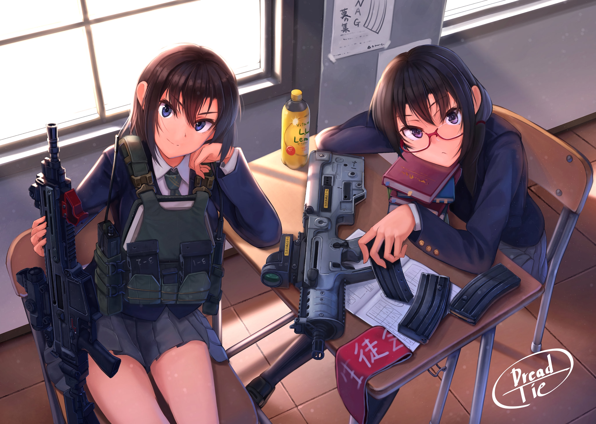 Аниме про девушек с оружием в школе